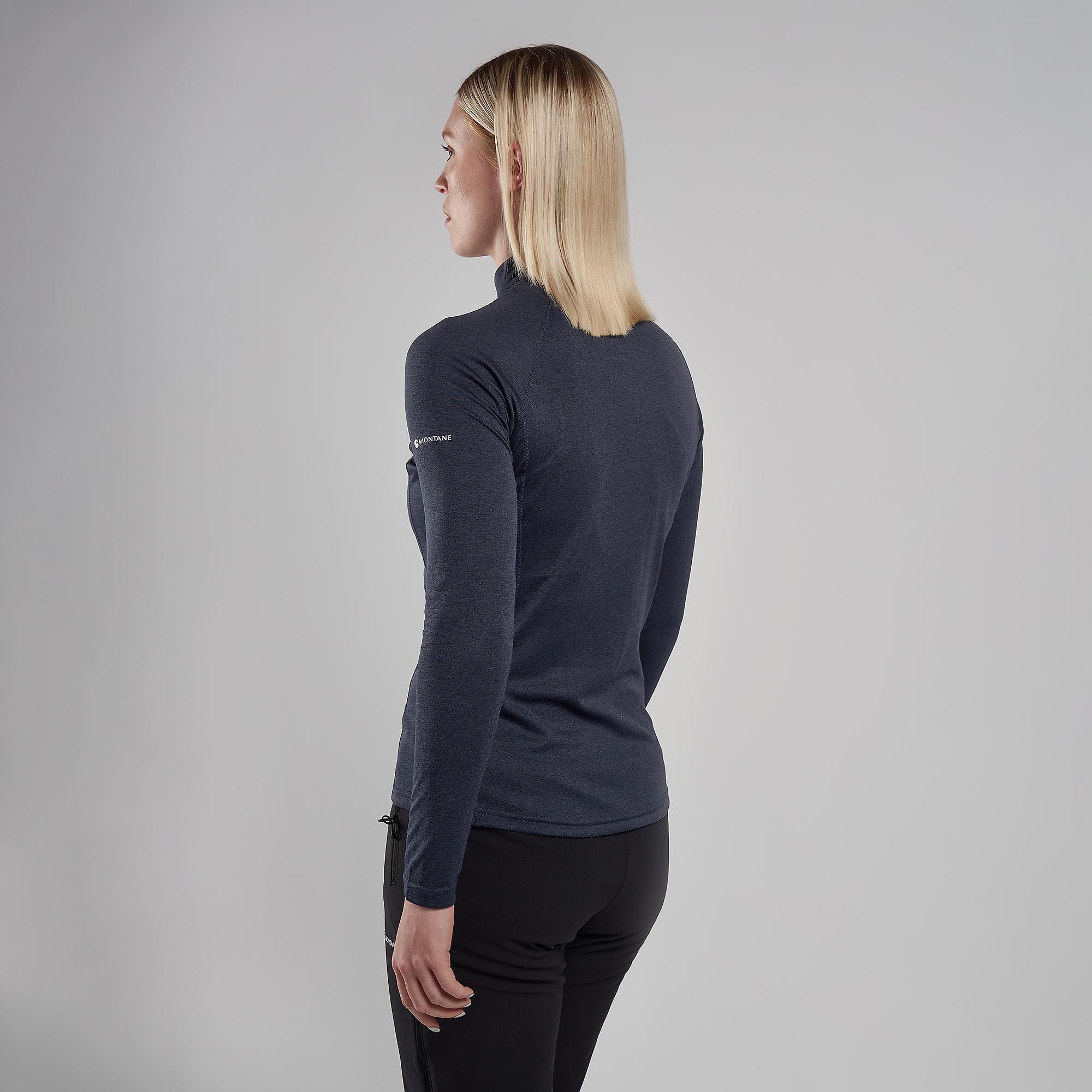 Product image 3 of 3 of Montane Women's Dart Zip Neck Long Sleeved Baselayer - Eclipse Blue