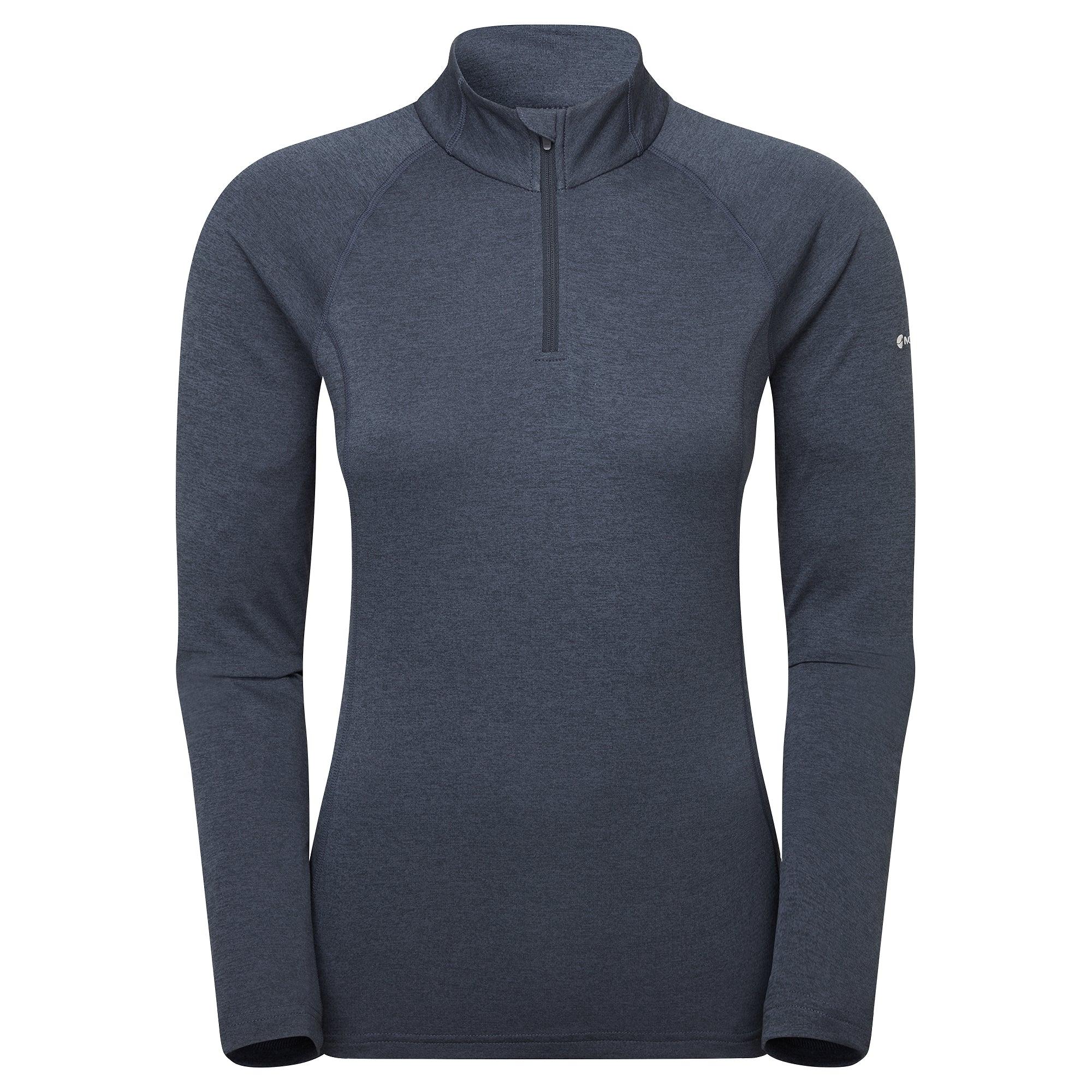 Product image 1 of 3 of Montane Women's Dart Zip Neck Long Sleeved Baselayer - Eclipse Blue