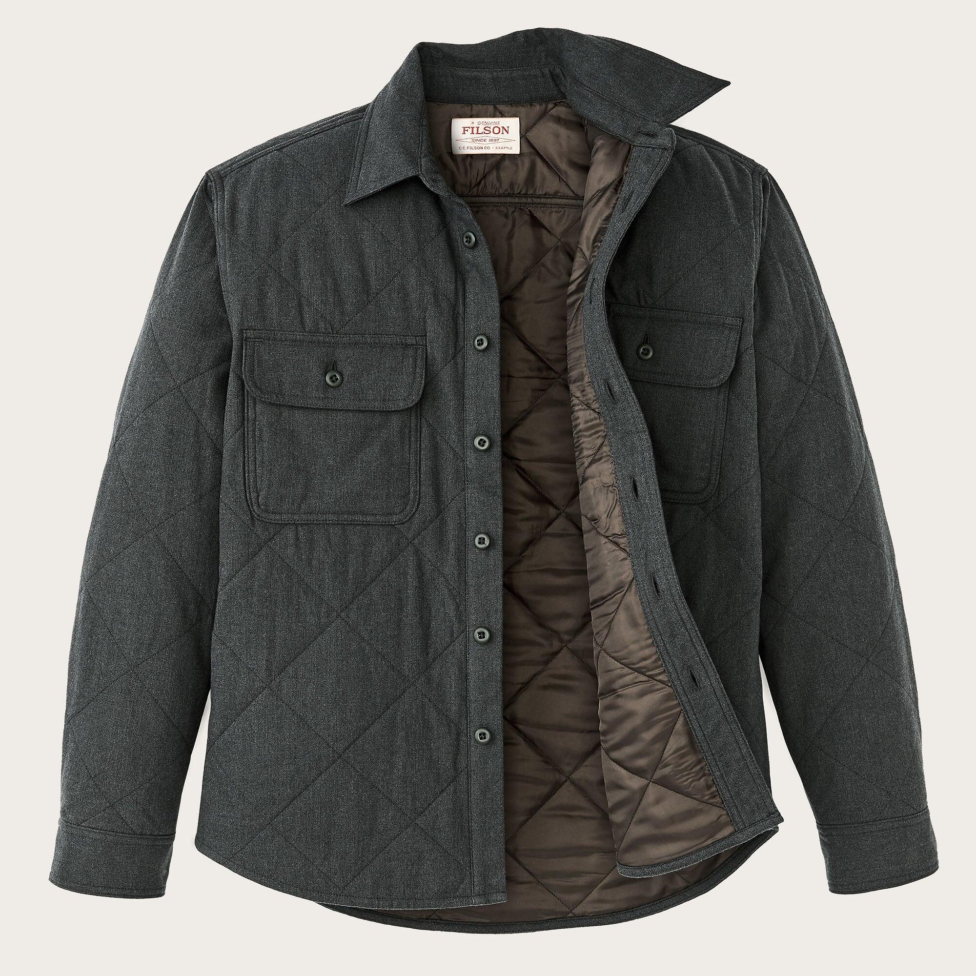 Product image 4 of 6 of Filson Men's Insulated Flannel Shirt - Charcoal