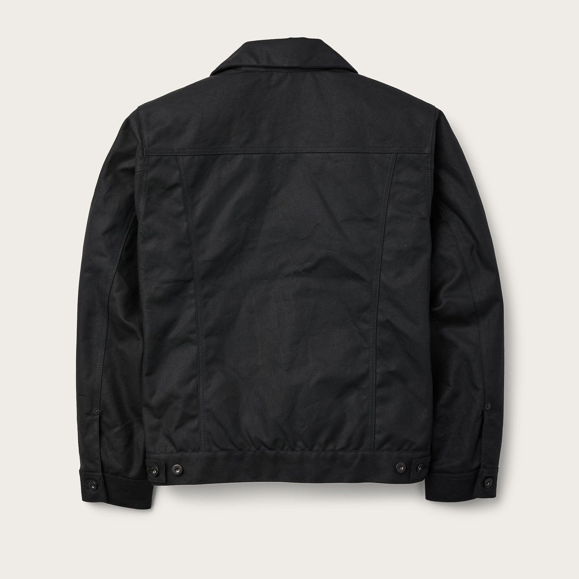 Product image 2 of 5 of Filson Men's Tin Cloth Short Lined Cruiser Jacket - Black