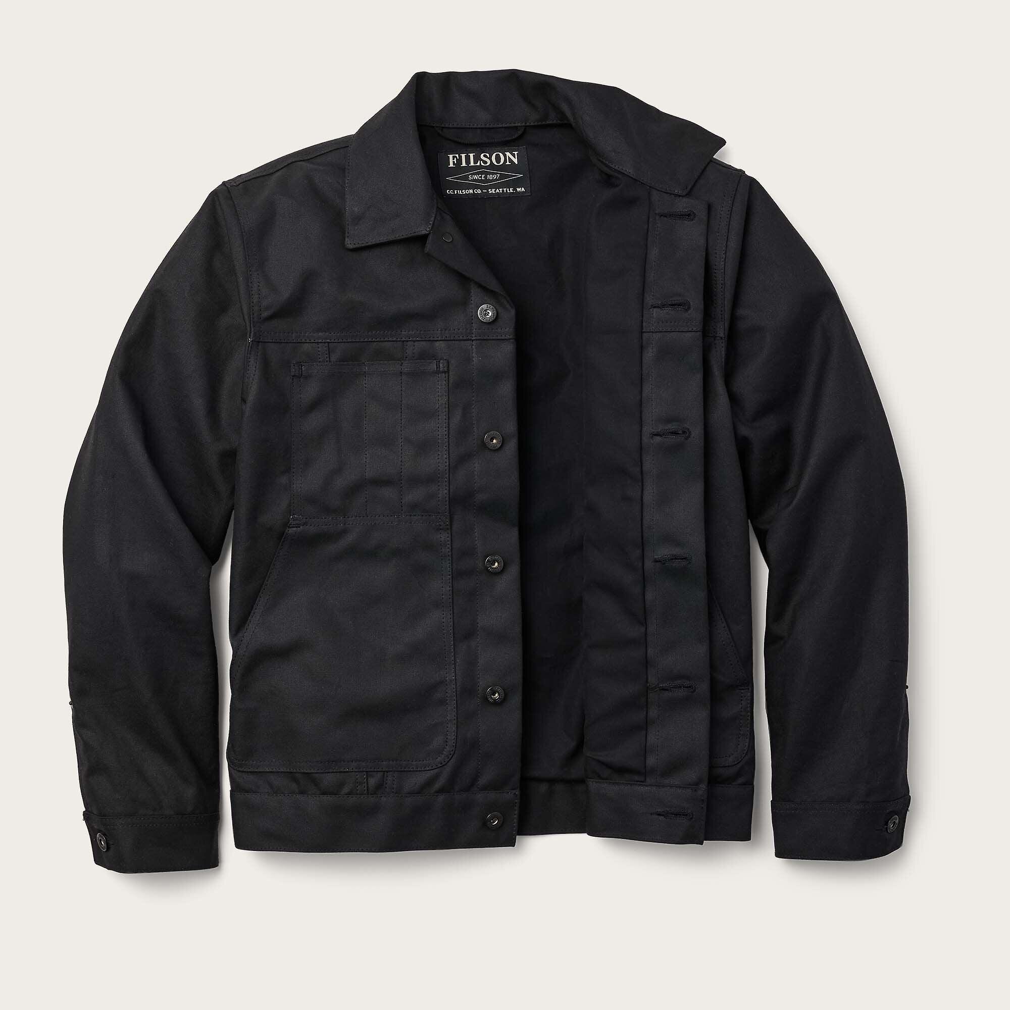 Product image 5 of 5 of Filson Men's Tin Cloth Short Lined Cruiser Jacket - Black