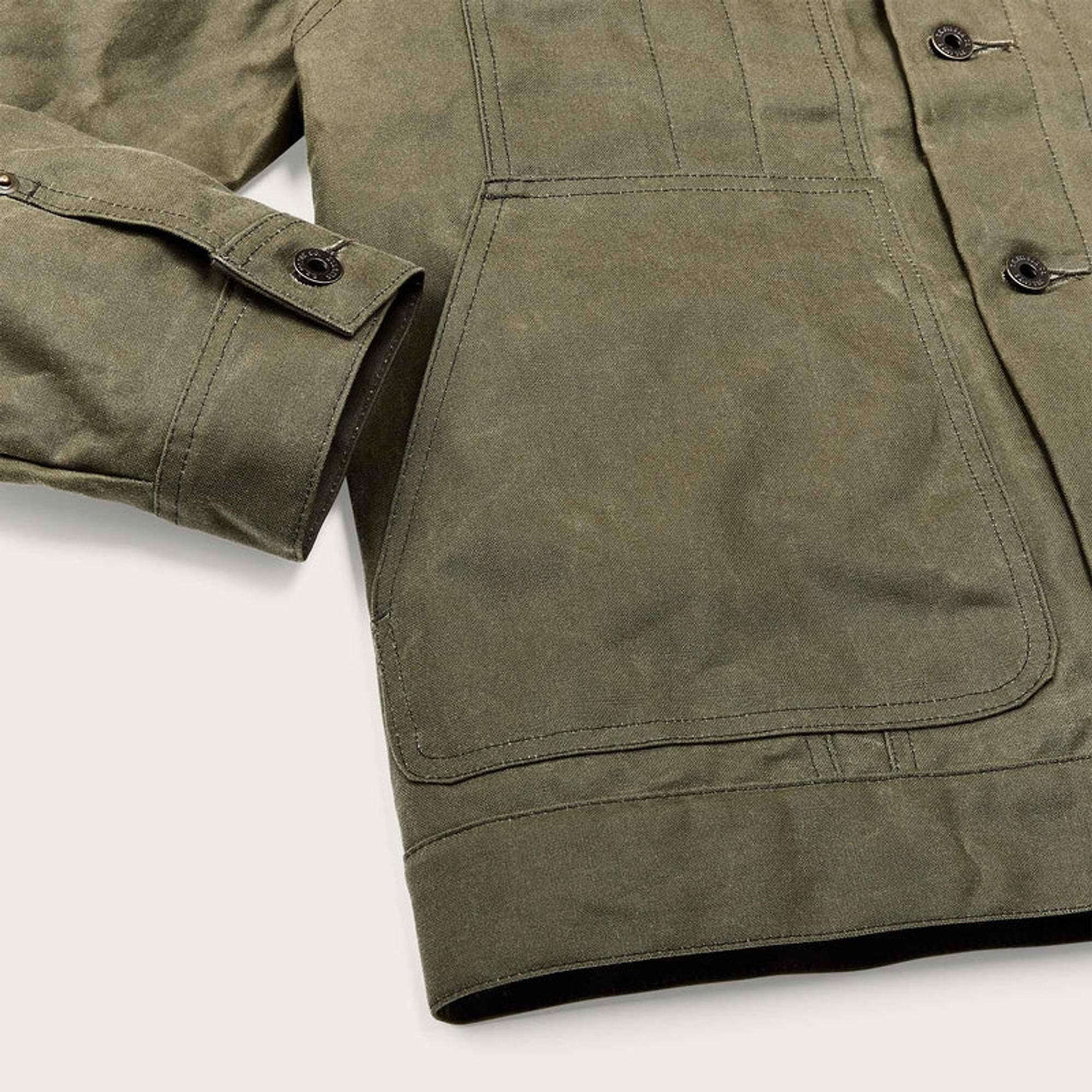 Product image 5 of 10 of Filson Tin Cloth Short Lined Cruiser Jacket - Military Green