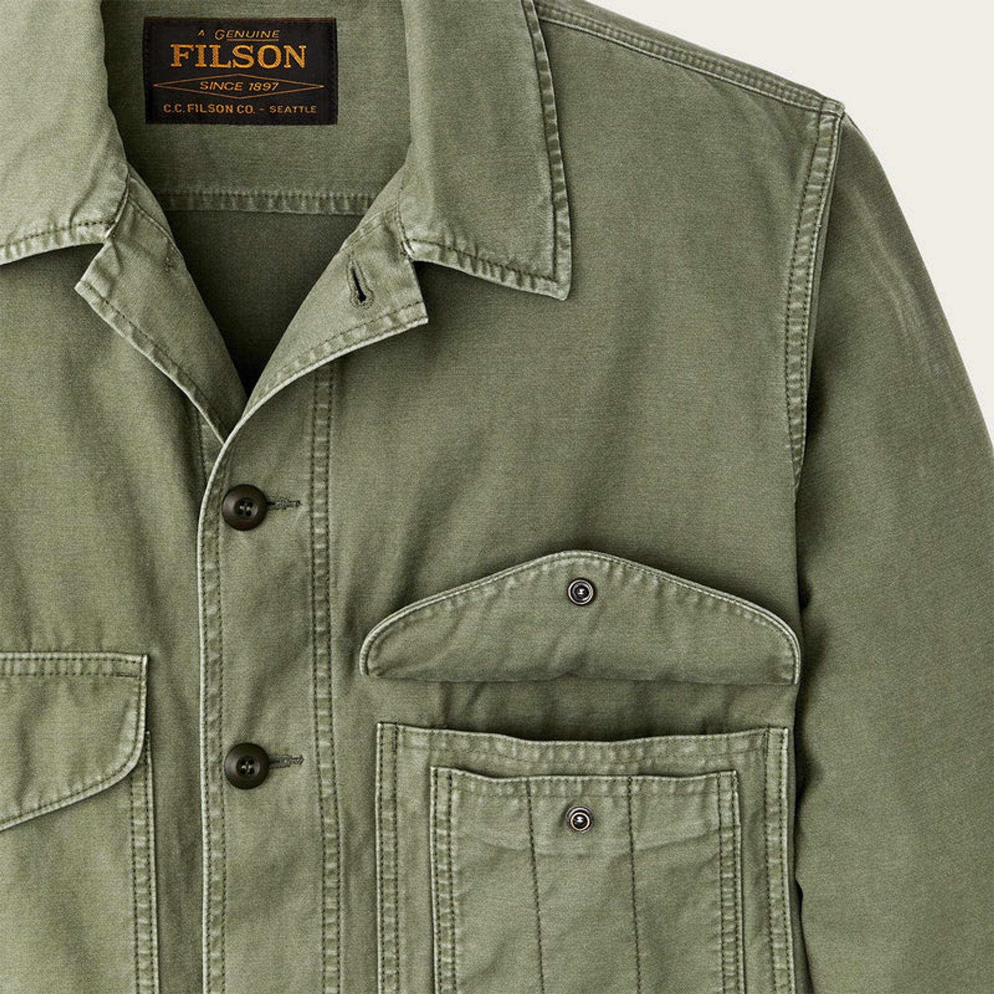 Product image 4 of 7 of Filson Cotton Reverse Sateen Field Cruiser Jacket - Washed Fatigue Green