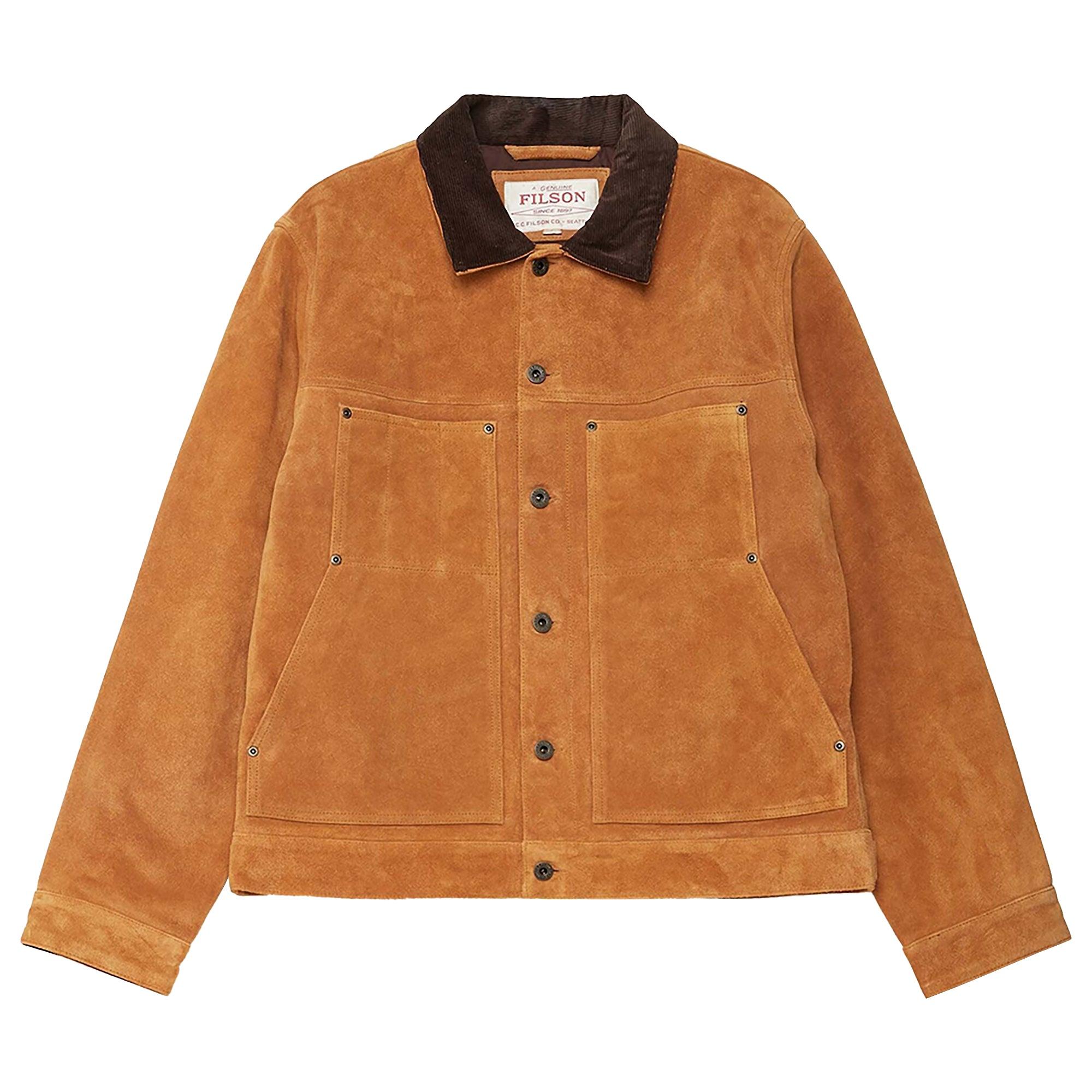 Product image 1 of 3 of Filson Men's Suede Short Cruiser Roughout Suede Jacket - Saddle Brown