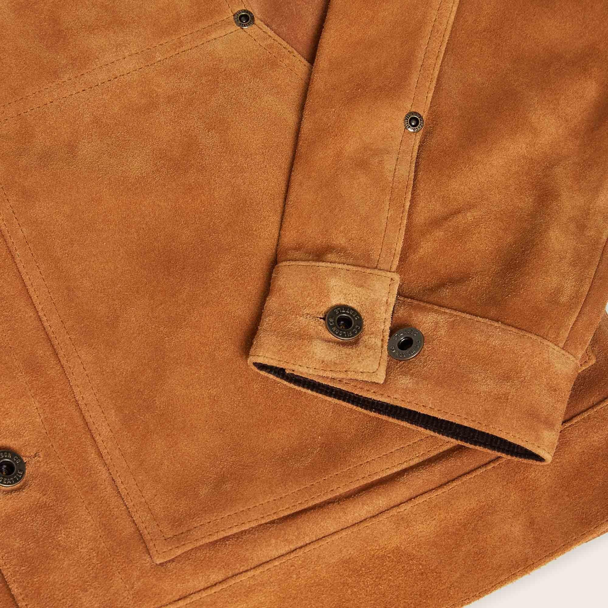 Product image 3 of 3 of Filson Men's Suede Short Cruiser Roughout Suede Jacket - Saddle Brown