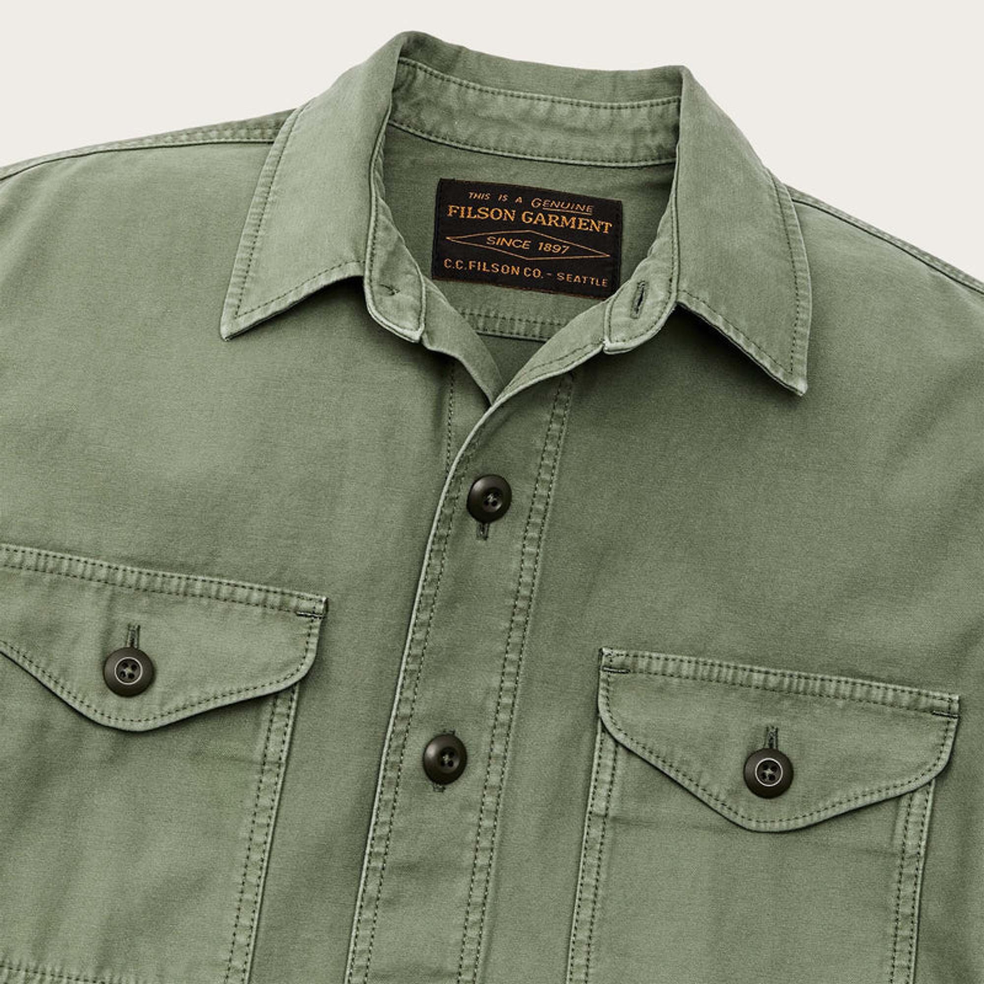 Product image 3 of 9 of Filson Cotton Field Jac-Shirt - Washed Fatigue Green