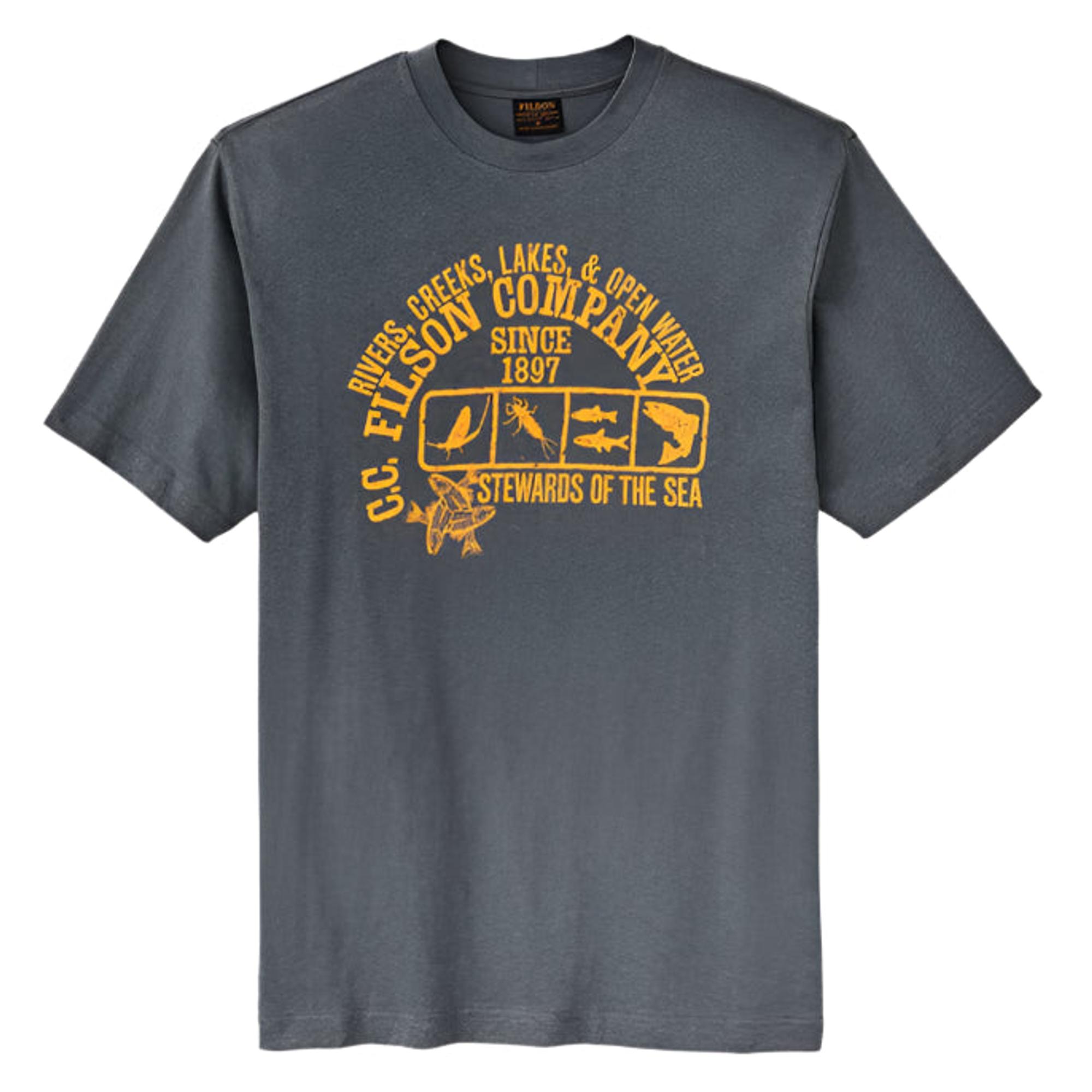 Product image 1 of 3 of Filson Men's Frontier Graphic T-Shirt - Storm Blue/Steward