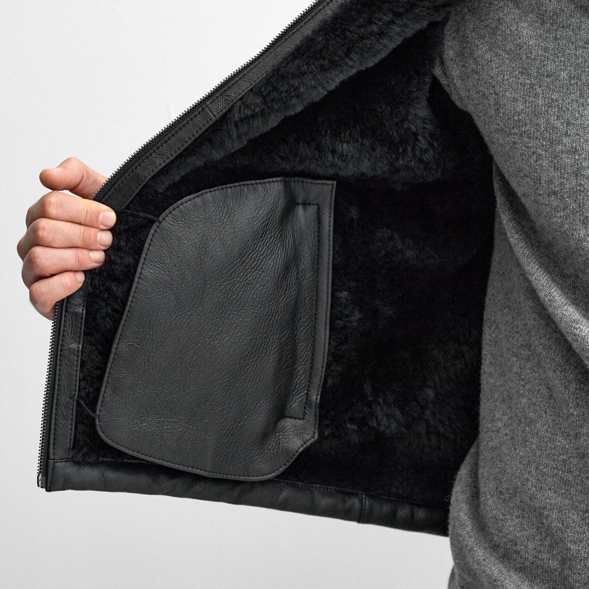 Product image 10 of 11 of Oliver Sweeney Men's Follakilla Double Faced Shearling Jacket - Black