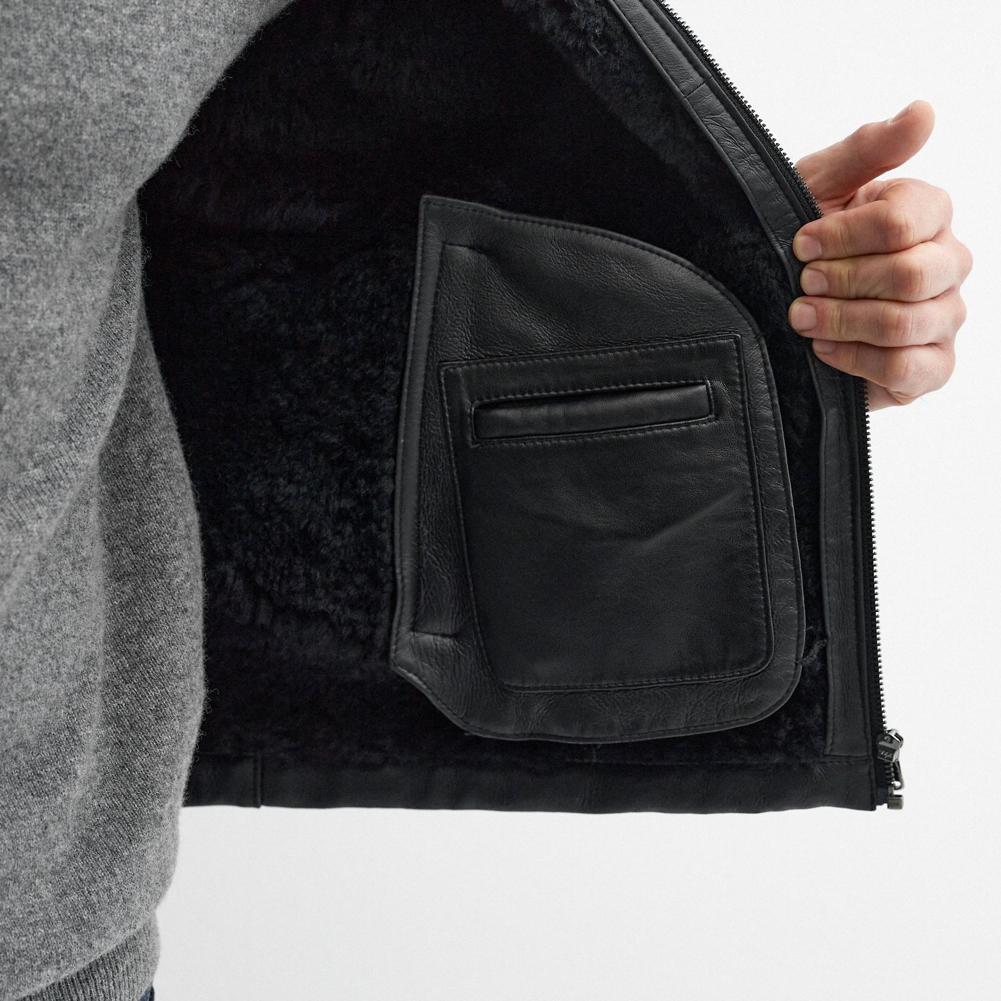 Product image 11 of 11 of Oliver Sweeney Men's Follakilla Double Faced Shearling Jacket - Black