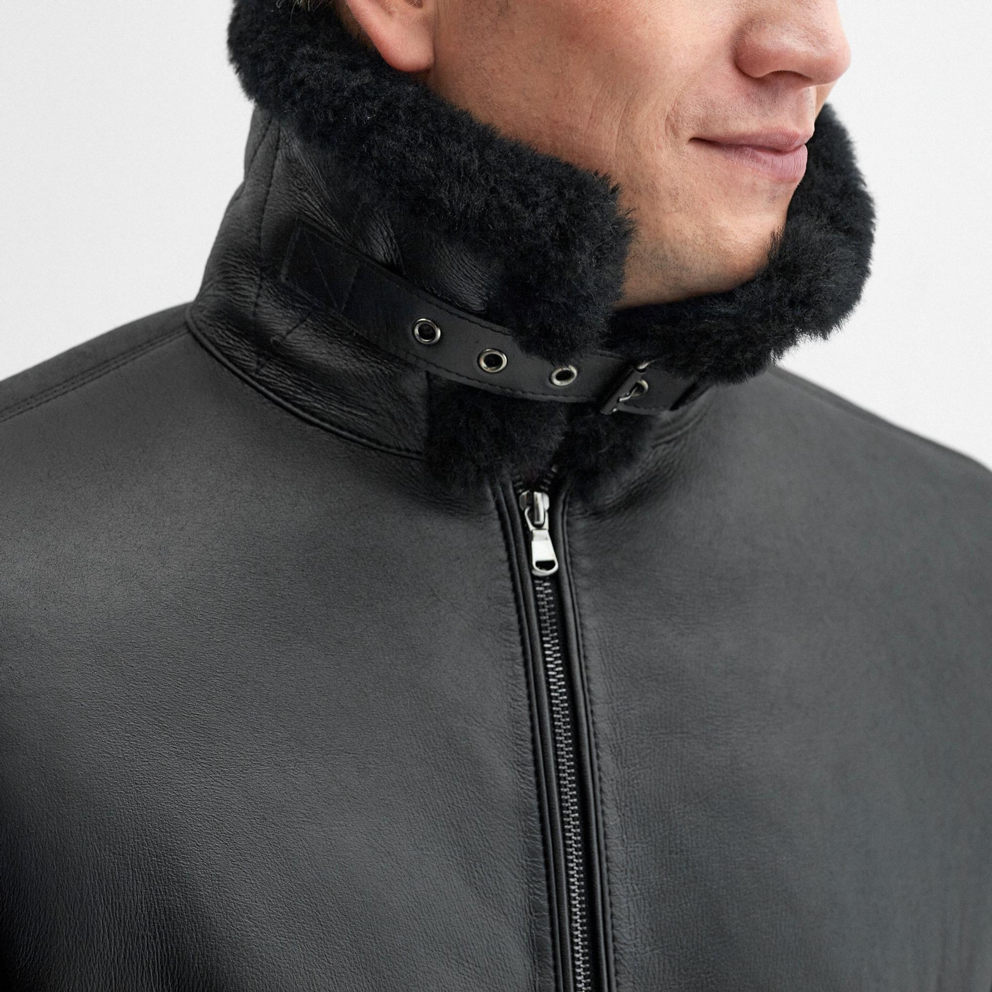 Product image 8 of 11 of Oliver Sweeney Men's Follakilla Double Faced Shearling Jacket - Black