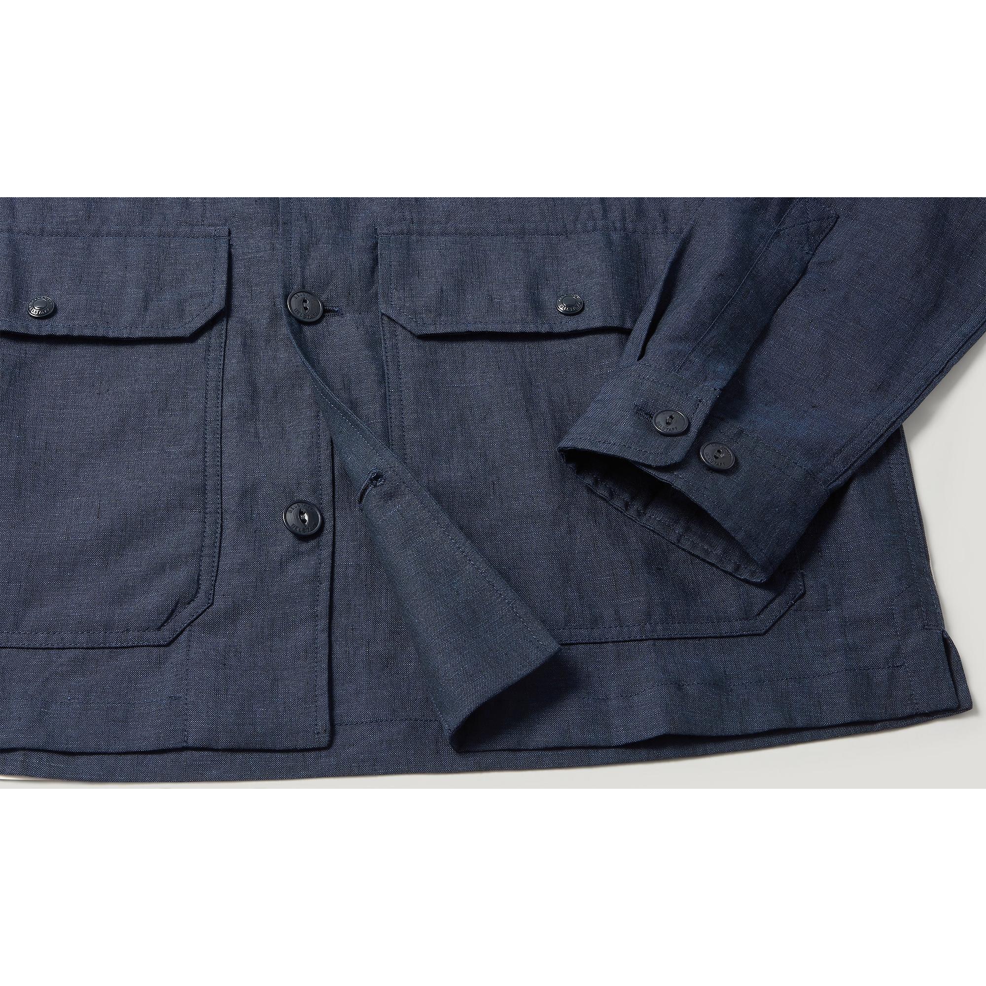 Product image 3 of 3 of Belstaff Men's Tumbled Melange Linen Forge Jacket - Dark Ink