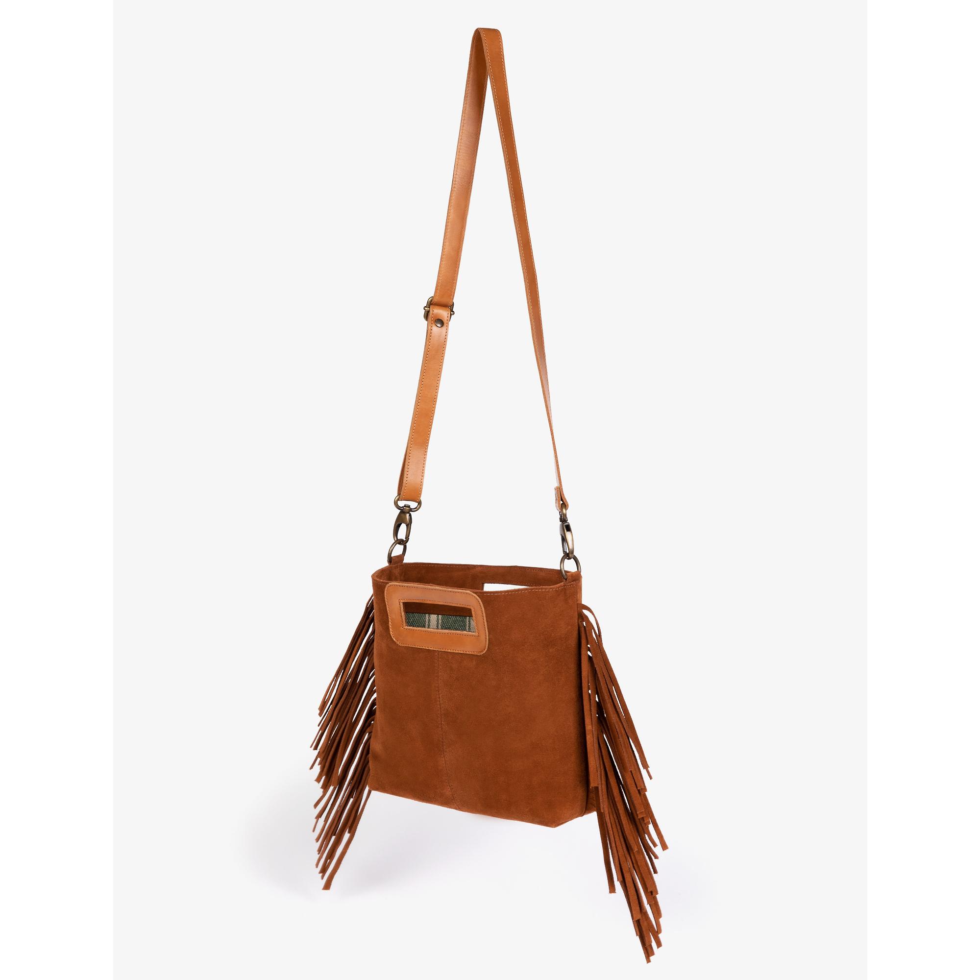 Product image 4 of 4 of Penelope Chilvers Women's Fringe Handy Suede Bag - Chestnut