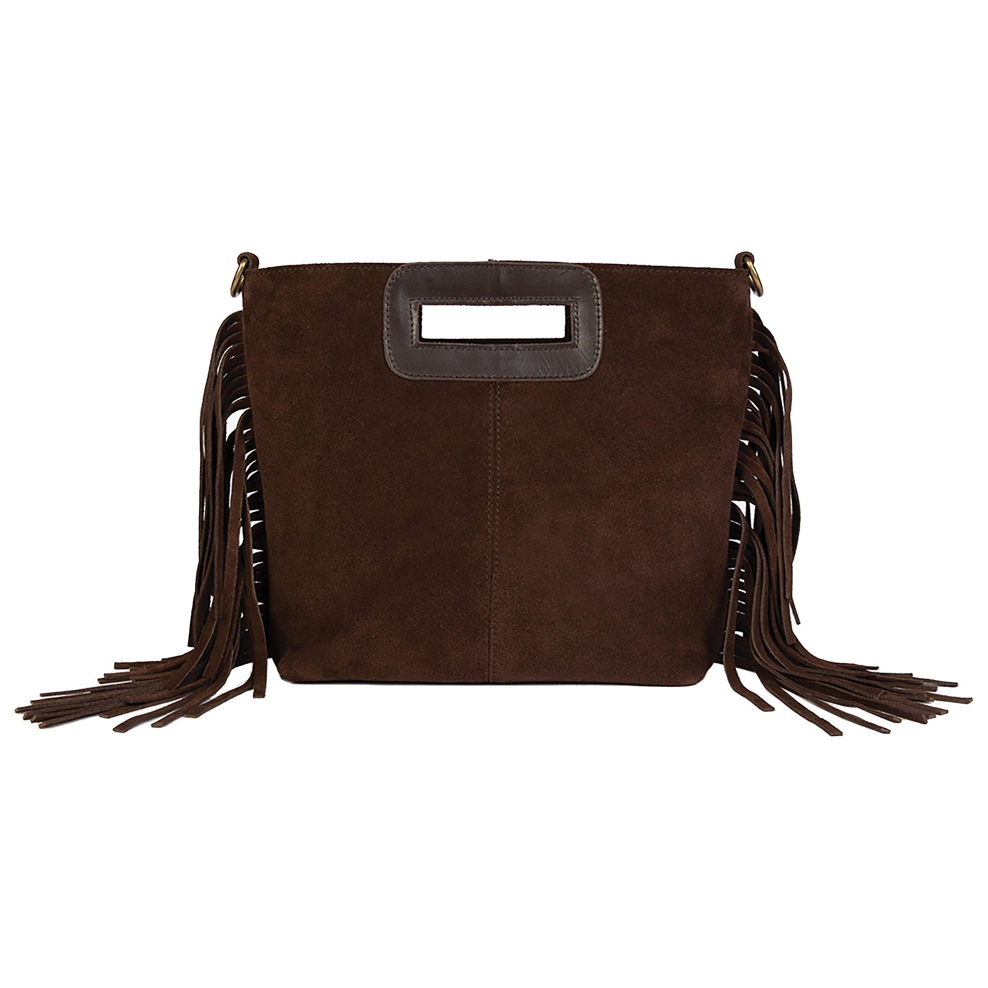 Product image 1 of 2 of Penelope Chilvers Women's Fringe Handy Suede Bag - Ebony