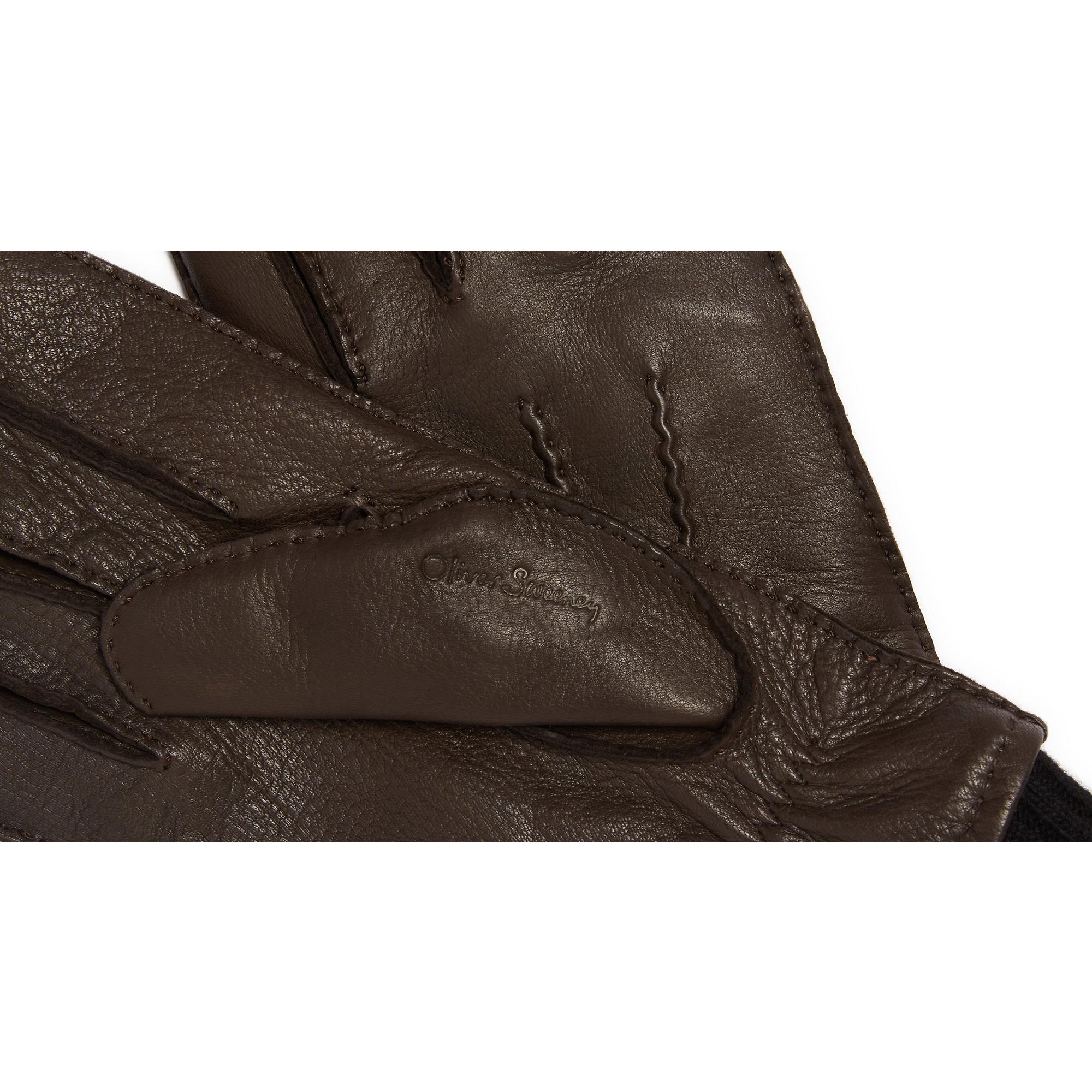 Product image 3 of 4 of Oliver Sweeney Men's Faversham Deer Leather Gloves - Dark Brown