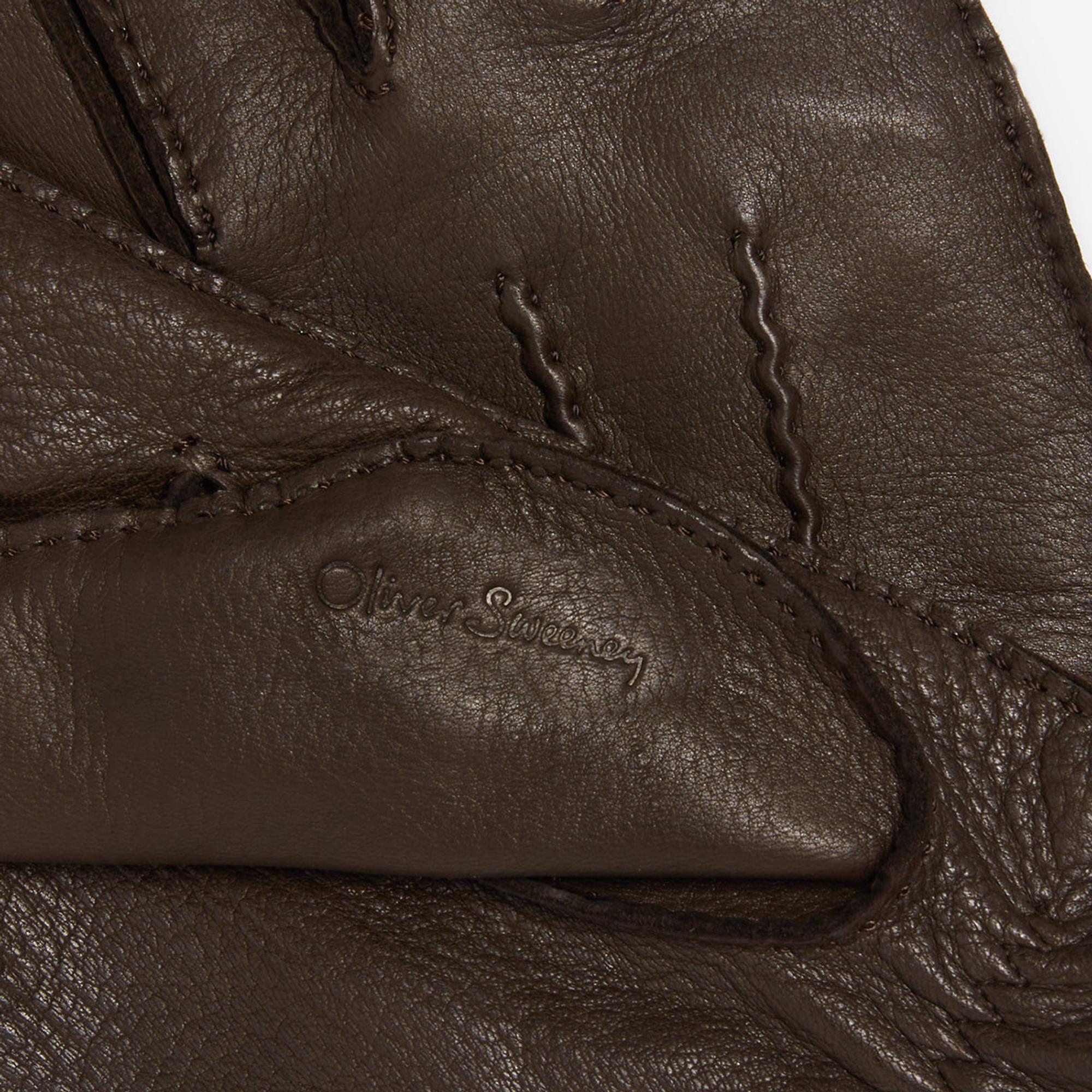 Product image 2 of 4 of Oliver Sweeney Men's Faversham Deer Leather Gloves - Dark Brown