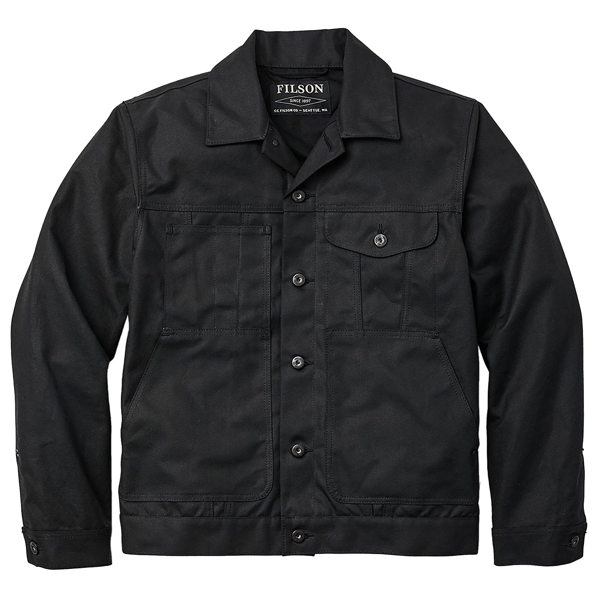 Product image 1 of 5 of Filson Men's Tin Cloth Short Lined Cruiser Jacket - Black