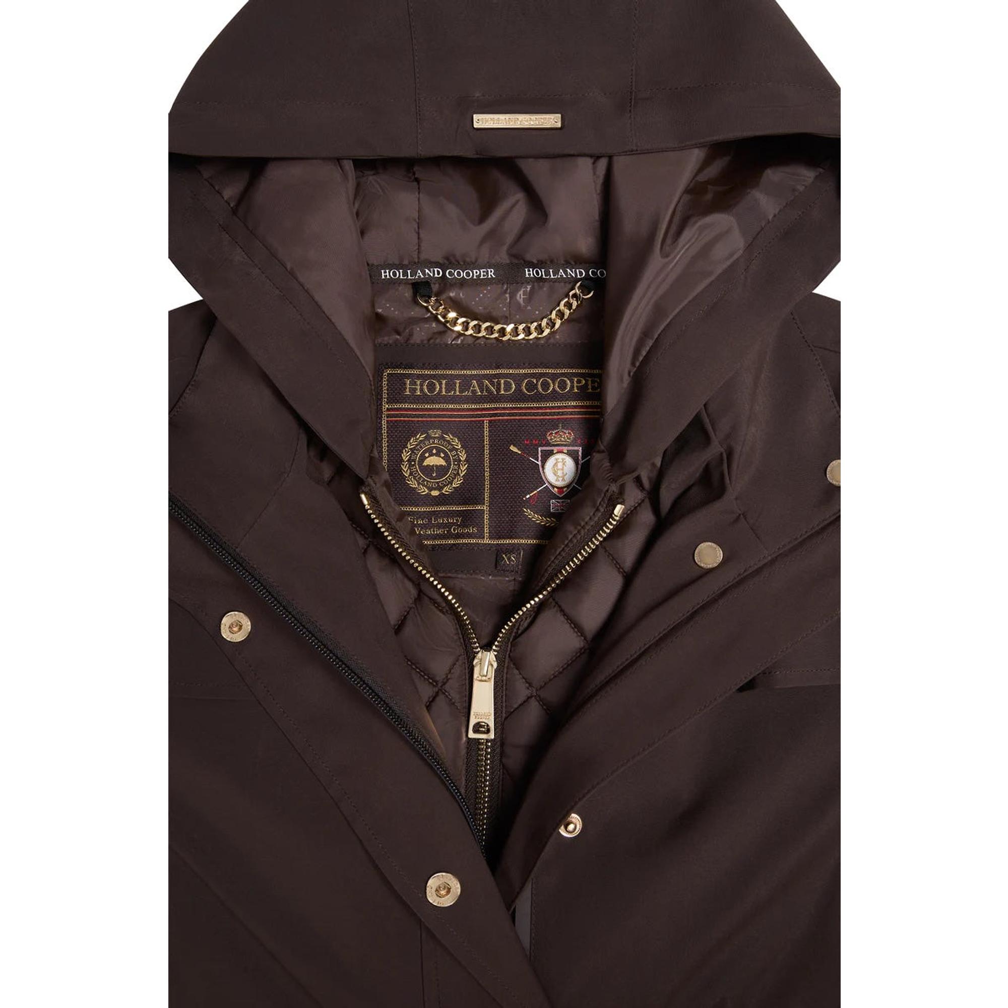 Product image 6 of 9 of Holland Cooper Women's Folgate Rain Coat - Chocolate