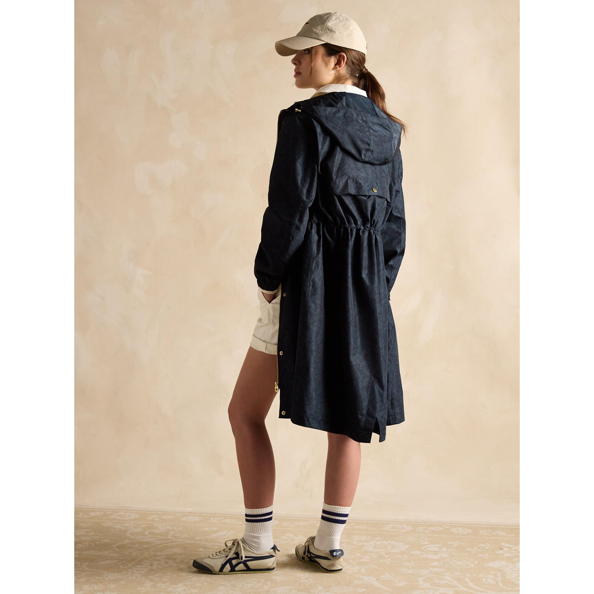 Product image 4 of 6 of Joules Women's Holkham Waterproof Packable Raincoat - Navy Paisley