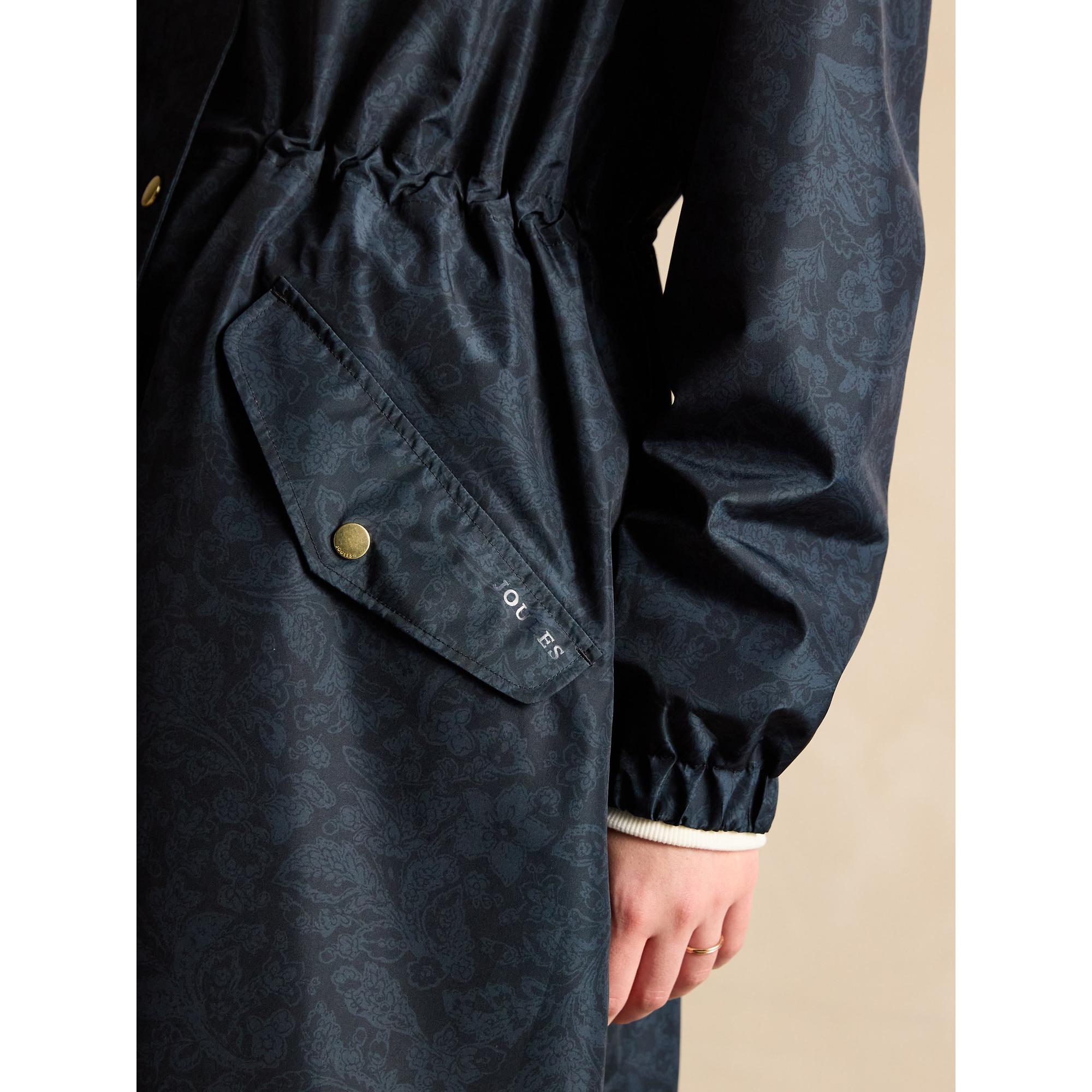 Product image 6 of 6 of Joules Women's Holkham Waterproof Packable Raincoat - Navy Paisley