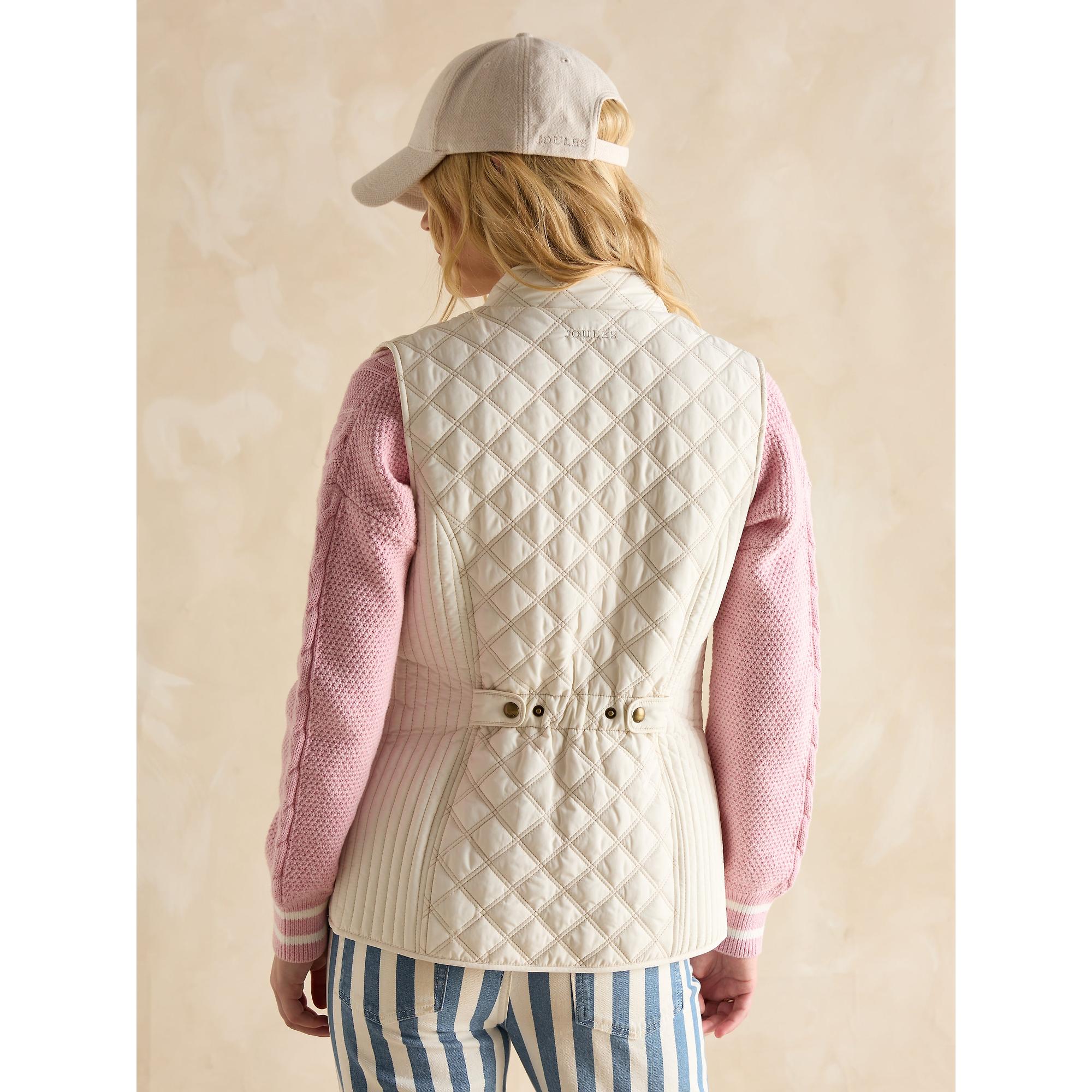 Product image 3 of 8 of Joules Women's Minx Showerproof Diamond Quilted Gilet - Cream