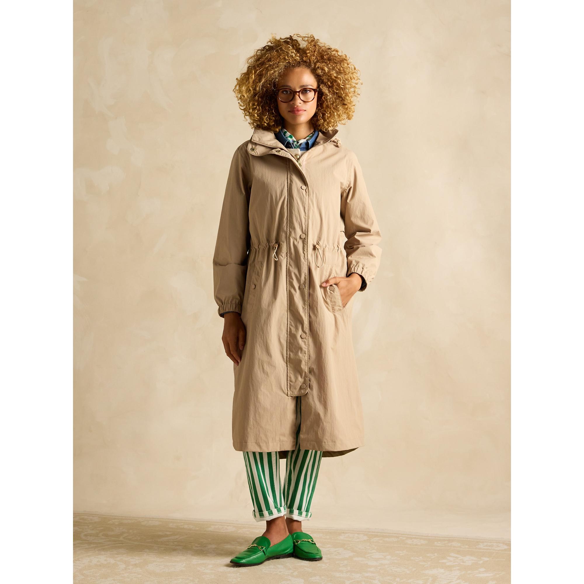 Product image 2 of 12 of Joules Women's Hensley Waterproof Longline Coat - Tan Brown
