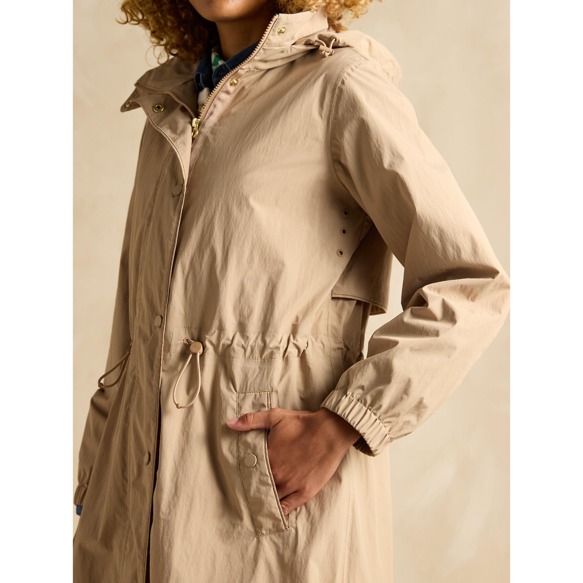 Product image 6 of 12 of Joules Women's Hensley Waterproof Longline Coat - Tan Brown
