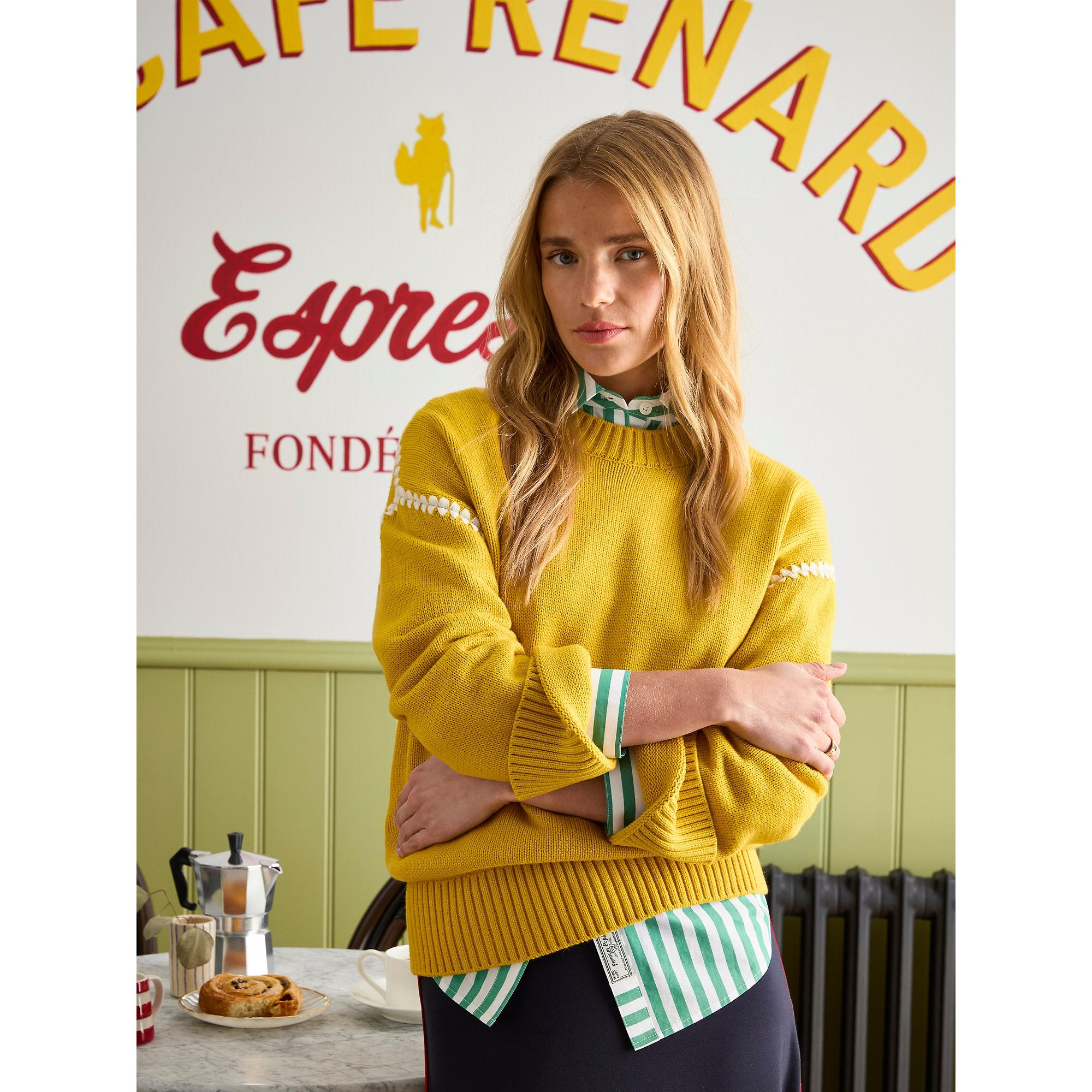 Product image 2 of 8 of Joules Women's Alexandra Blanket Stitch Jumper - Yellow