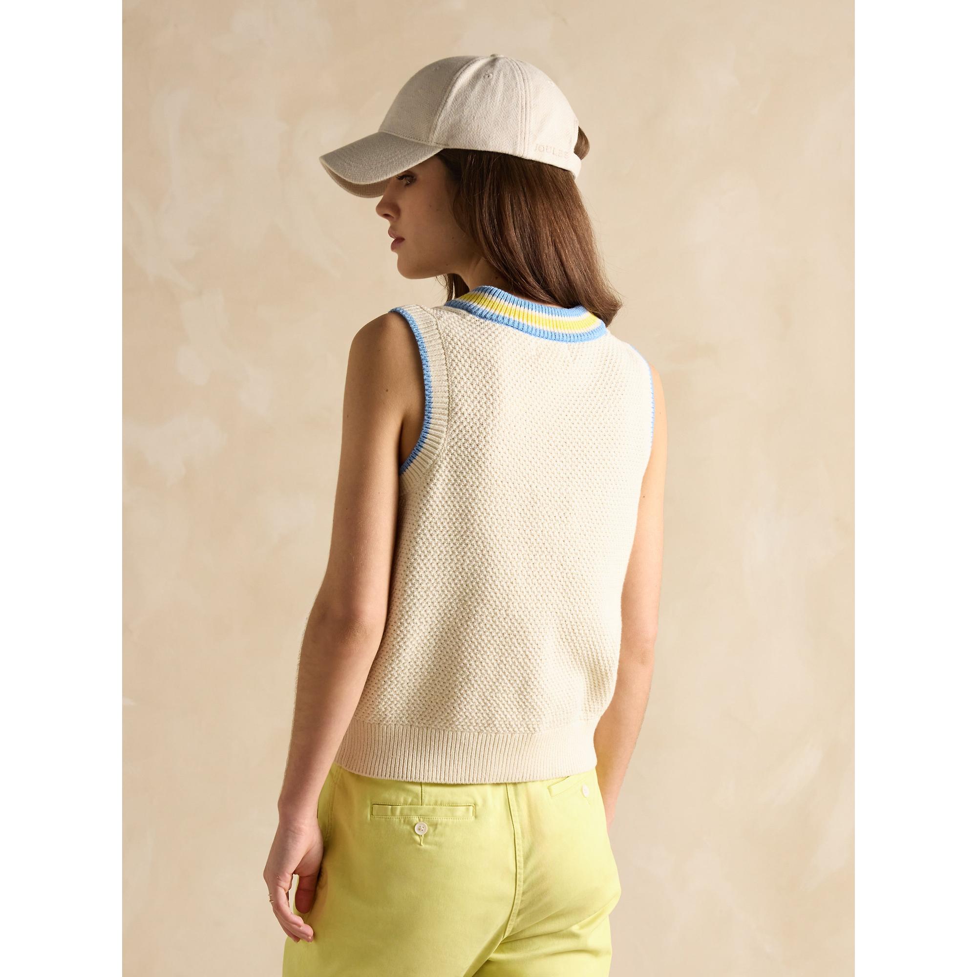 Product image 3 of 9 of Joules Women's Deuce Cable Knitted Vest - Cream