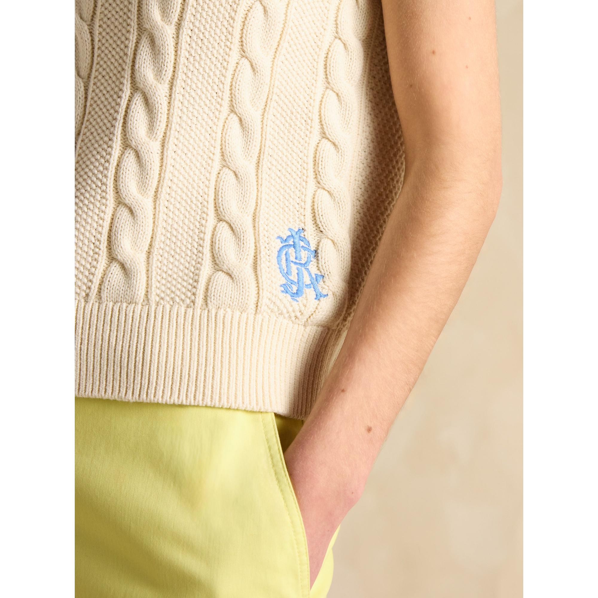 Product image 6 of 9 of Joules Women's Deuce Cable Knitted Vest - Cream