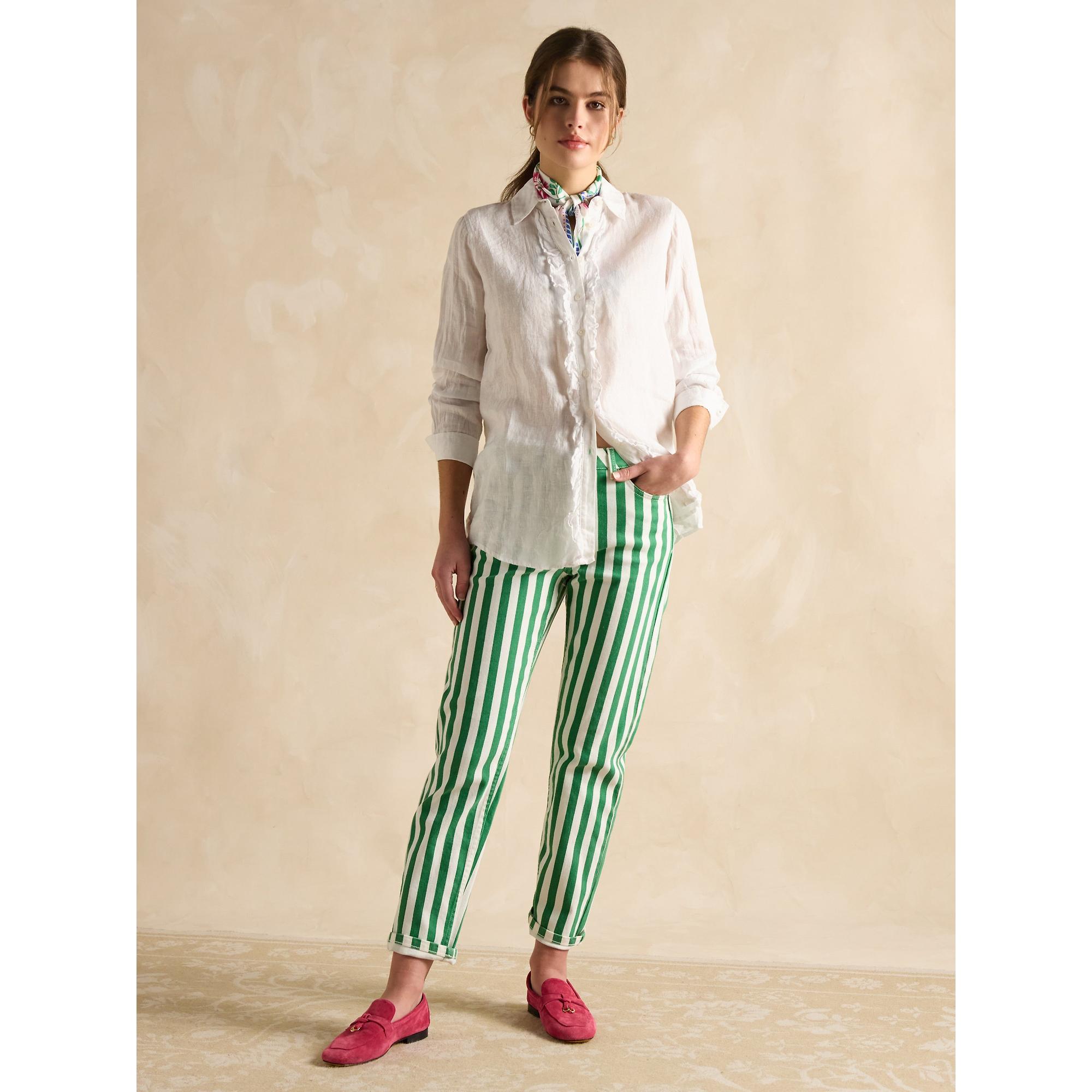 Product image 4 of 7 of Joules Women's Selene Linen Ruffle Shirt - White