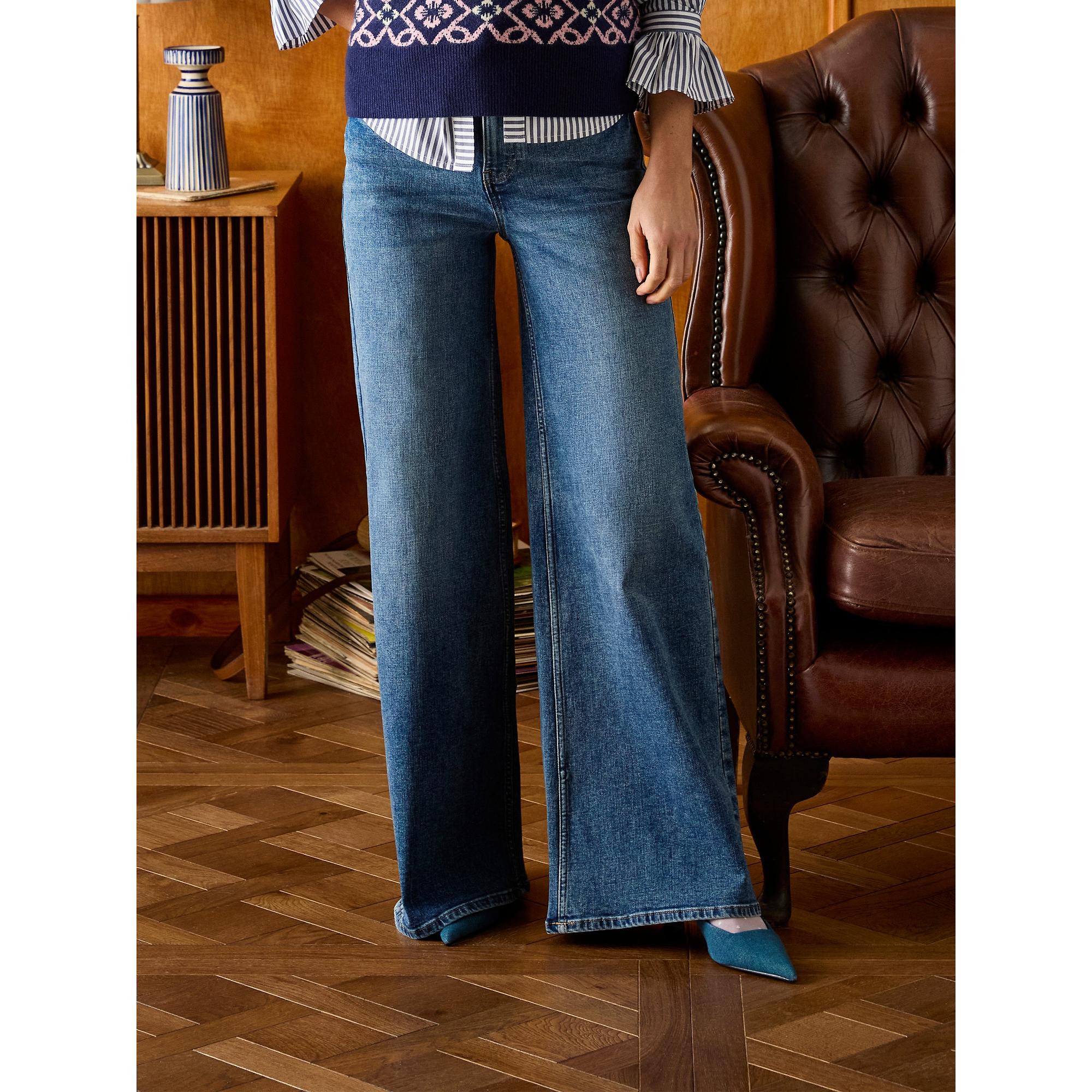 Product image 11 of 12 of Joules Women's Palazzo Jeans - Mid Blue Denim