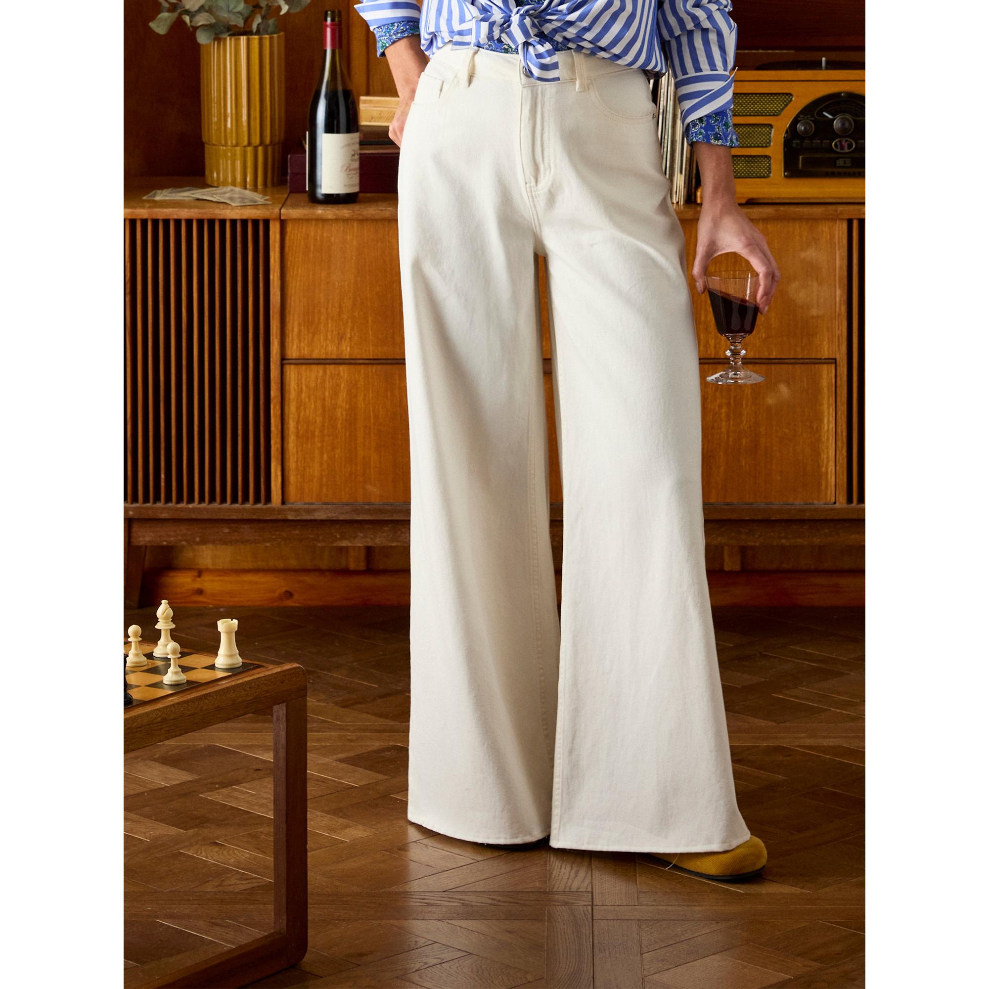 Product image 8 of 9 of Joules Women's Palazzo Jeans - Ecru