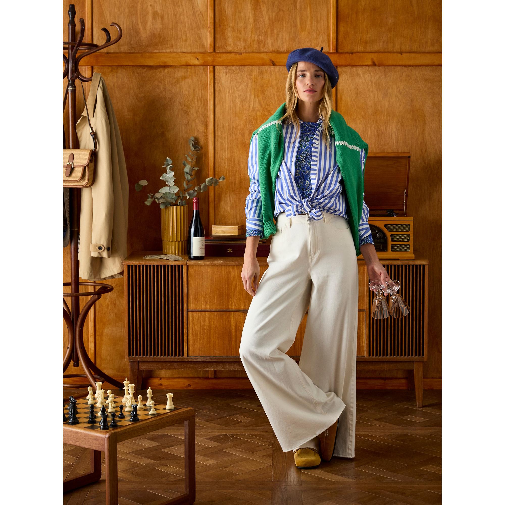 Product image 9 of 9 of Joules Women's Palazzo Jeans - Ecru