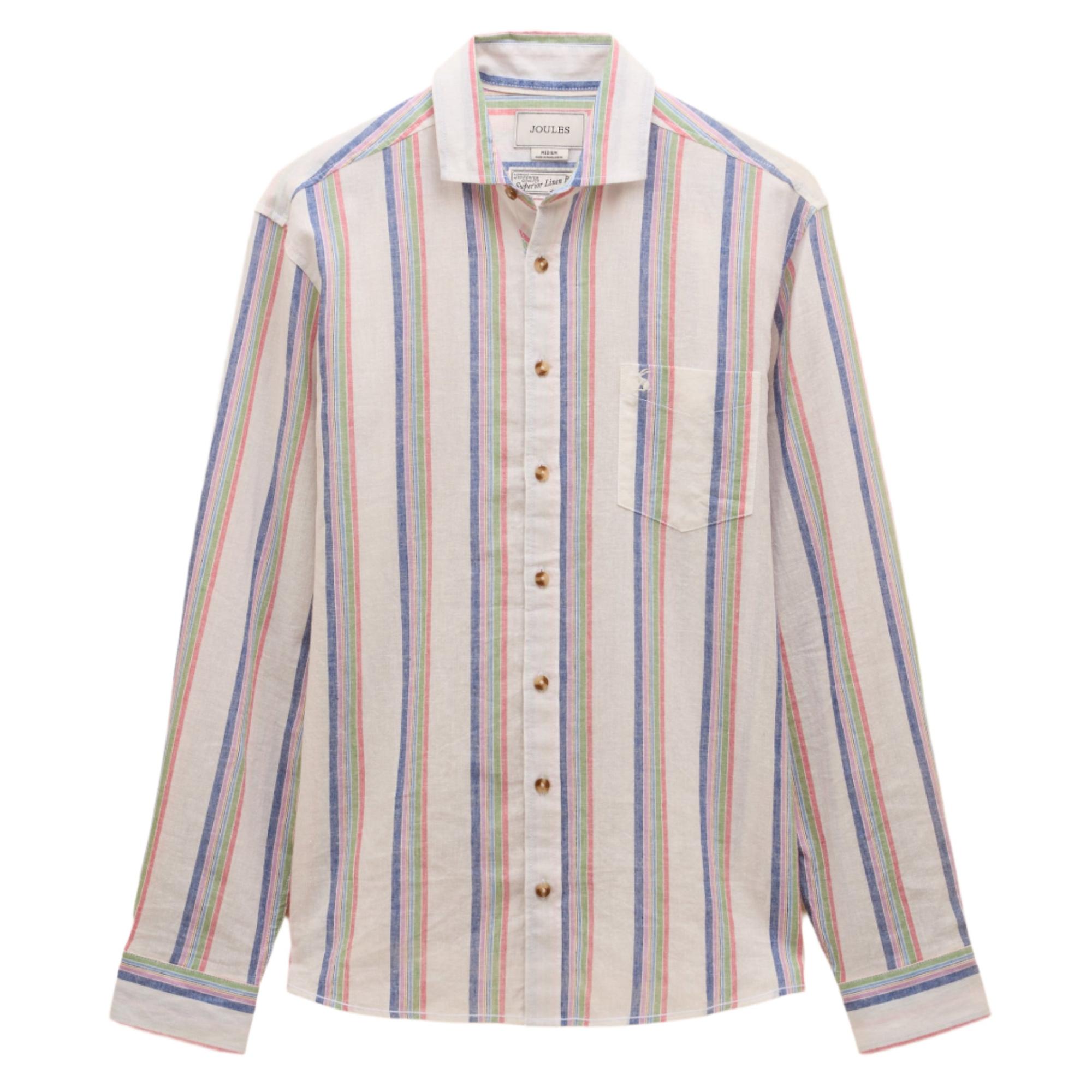 Product image 1 of 6 of Joules Men's Long Sleeve Linen Shirt - Multi Stripe