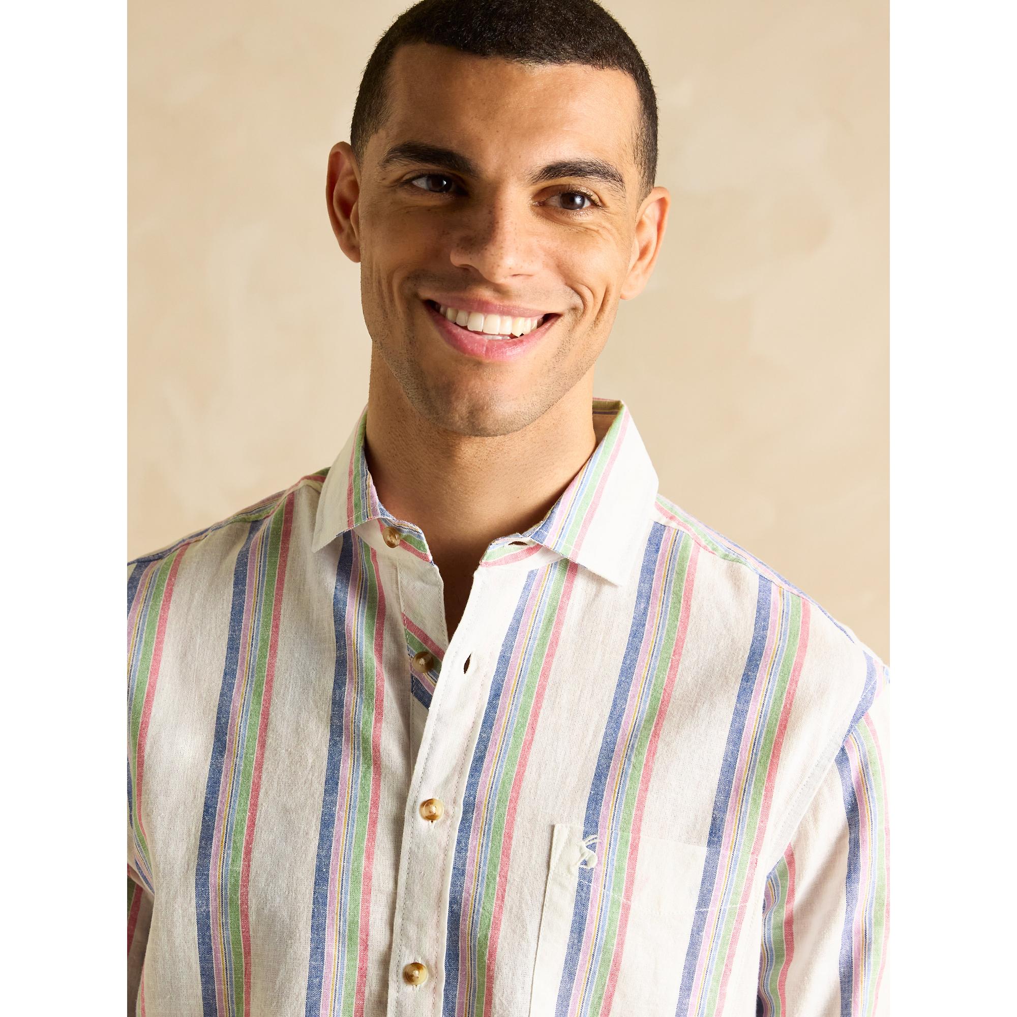 Product image 3 of 6 of Joules Men's Long Sleeve Linen Shirt - Multi Stripe