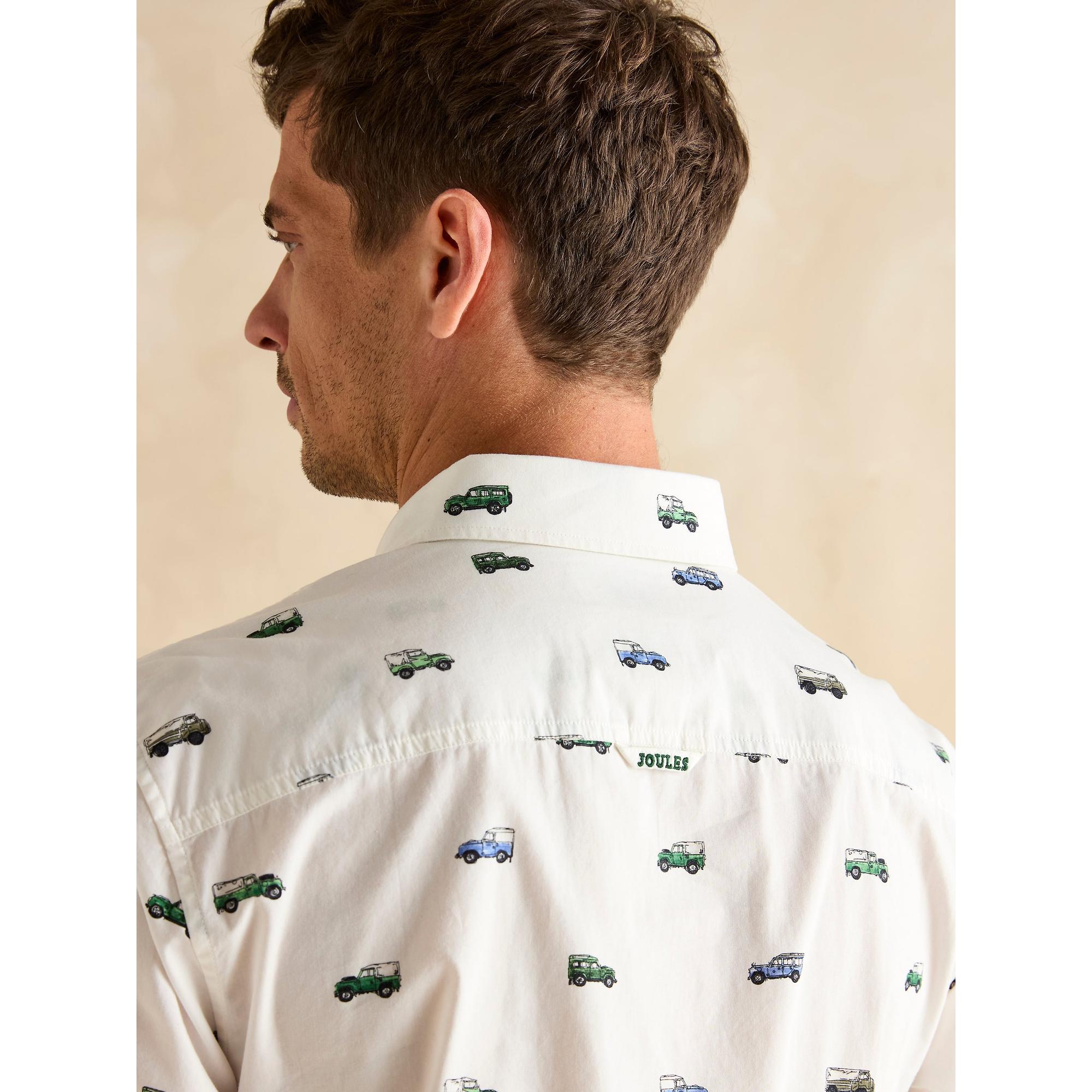 Product image 5 of 8 of Joules Men's Invitation 'Land Rover' Cotton Shirt - White