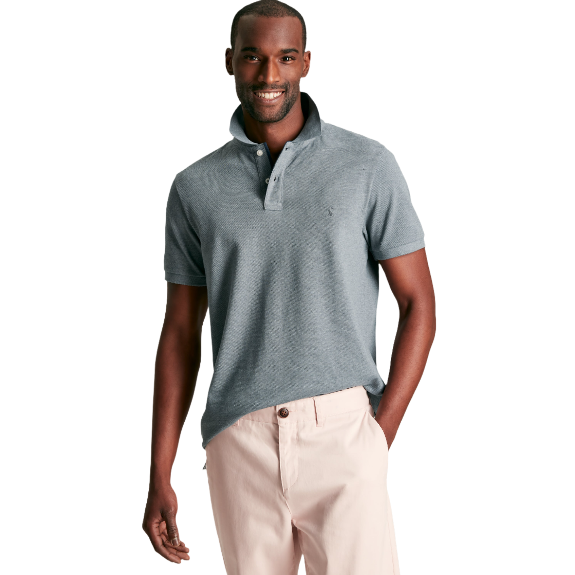Product image 3 of 6 of Joules Men's Woody Regular Fit Cotton Pique Polo Shirt - Grey