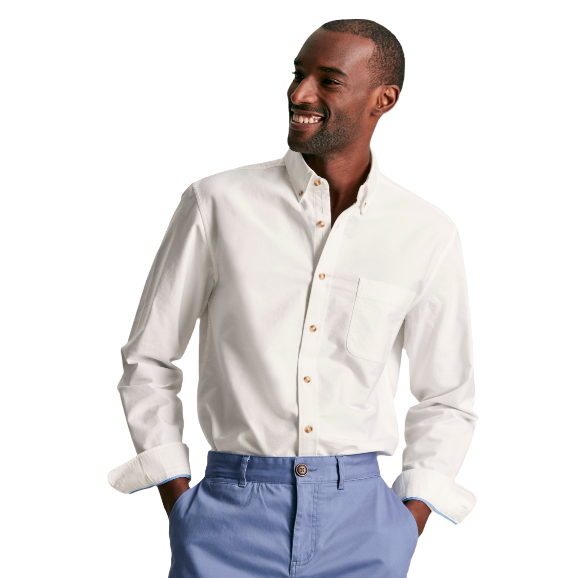 Product image 3 of 5 of Joules Men's Oxford Long Sleeve Classic Fit Shirt - White