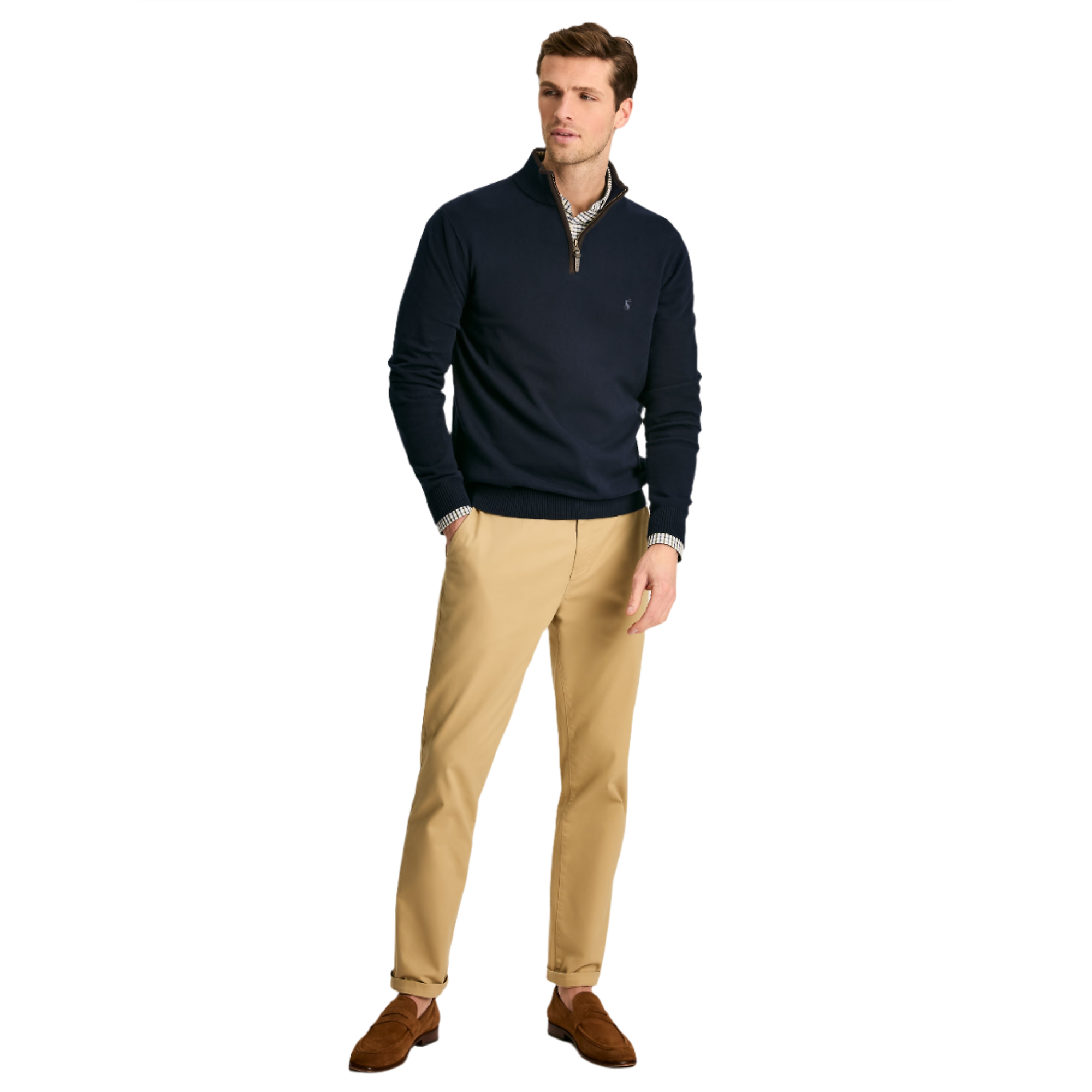 Product image 2 of 6 of Joules Men's Hillside Quarter Zip Knit Jumper - Navy