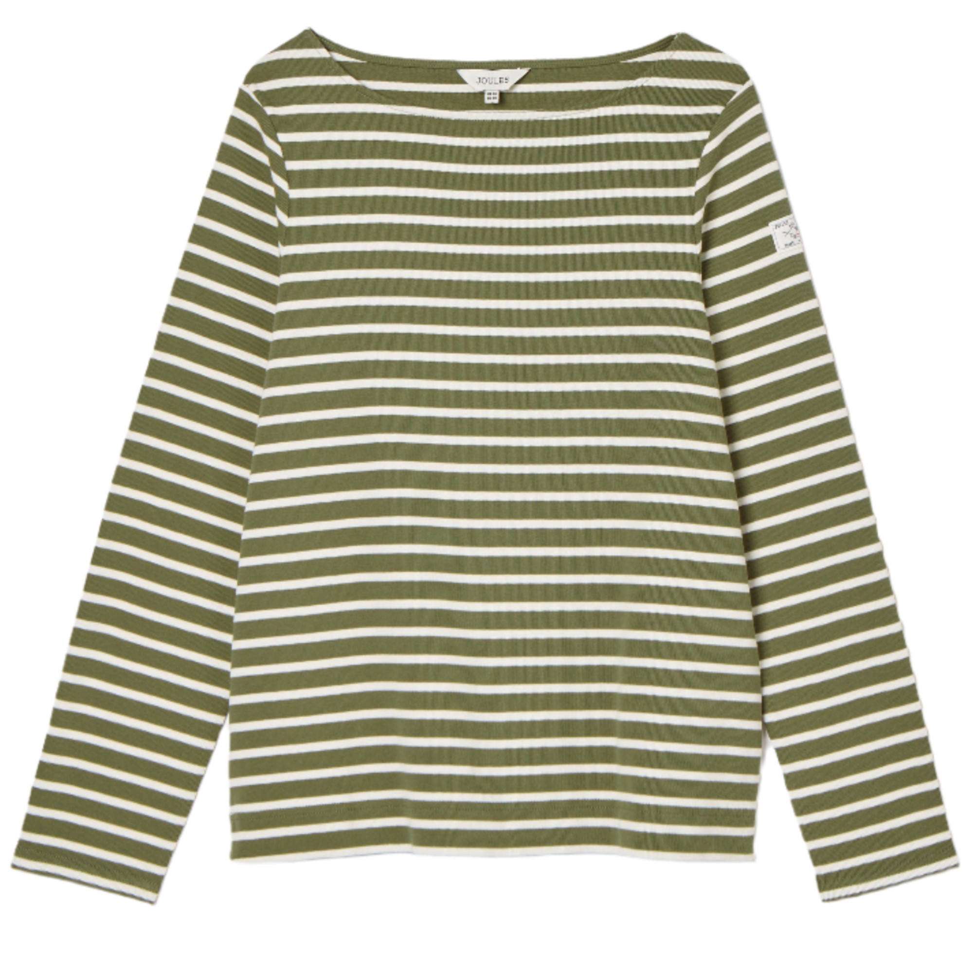 Product image 1 of 6 of Joules Women's New Harbour Boat Neck Breton Top - Green Stripe