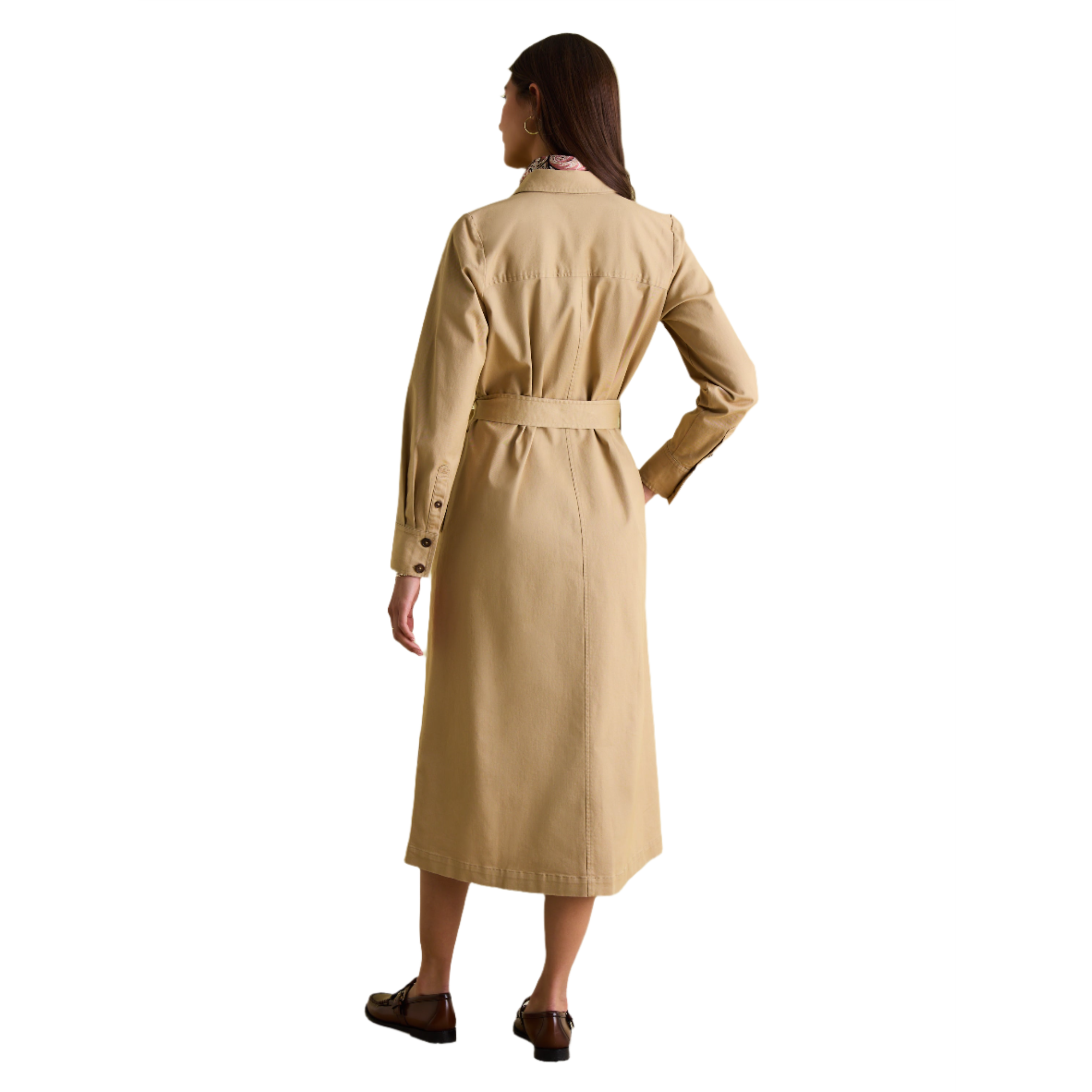 Product image 4 of 8 of Joules Women's Meredith Midi Shirt Dress - Tan Brown