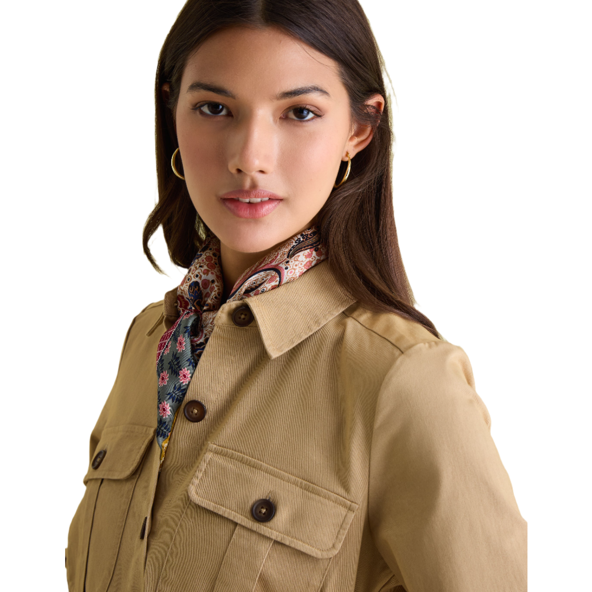 Product image 6 of 8 of Joules Women's Meredith Midi Shirt Dress - Tan Brown
