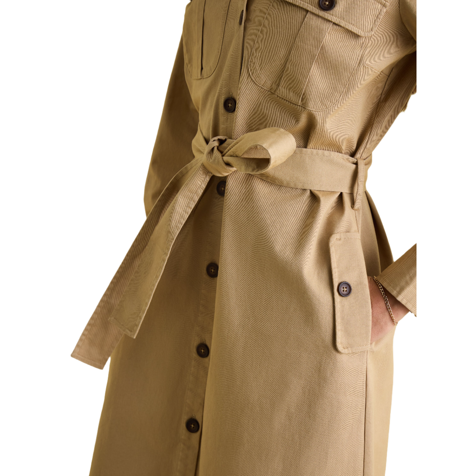 Product image 7 of 8 of Joules Women's Meredith Midi Shirt Dress - Tan Brown
