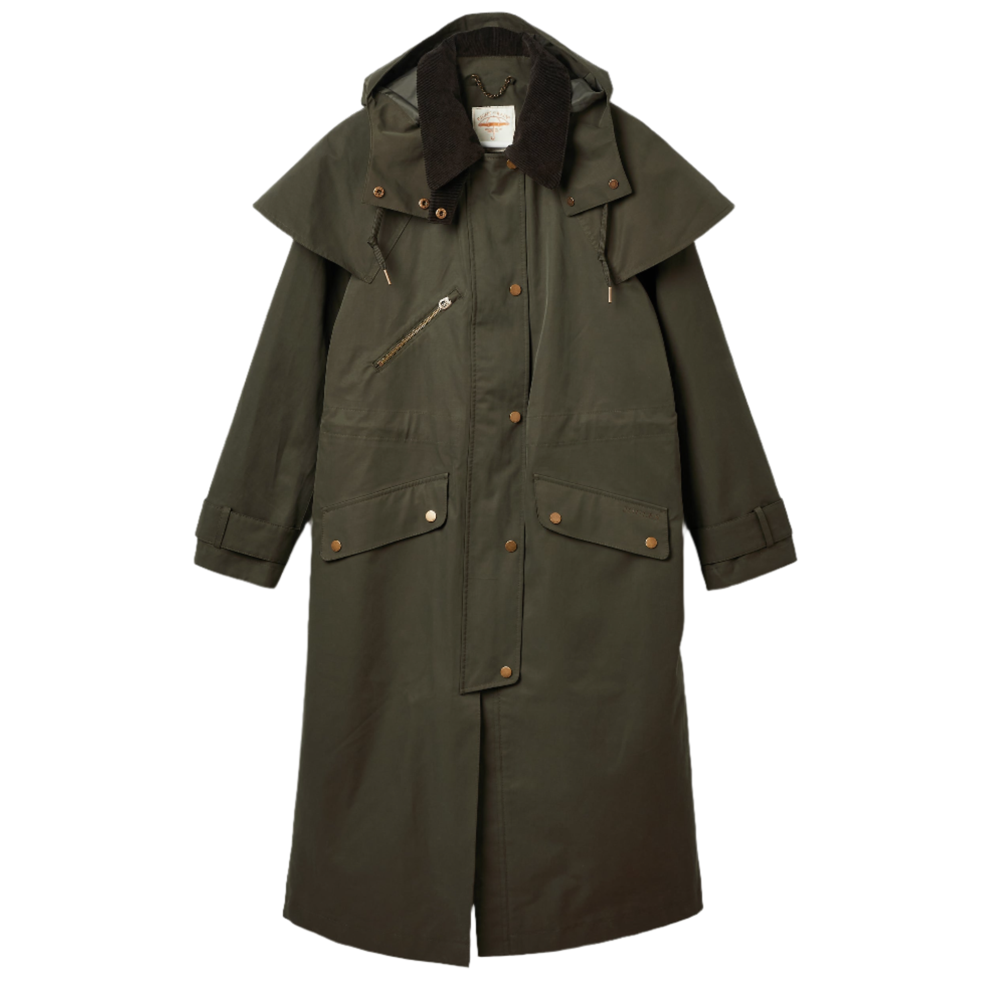 Product image 1 of 7 of Joules Women's Highbridge Waterproof Longline Hooded Coat - Green