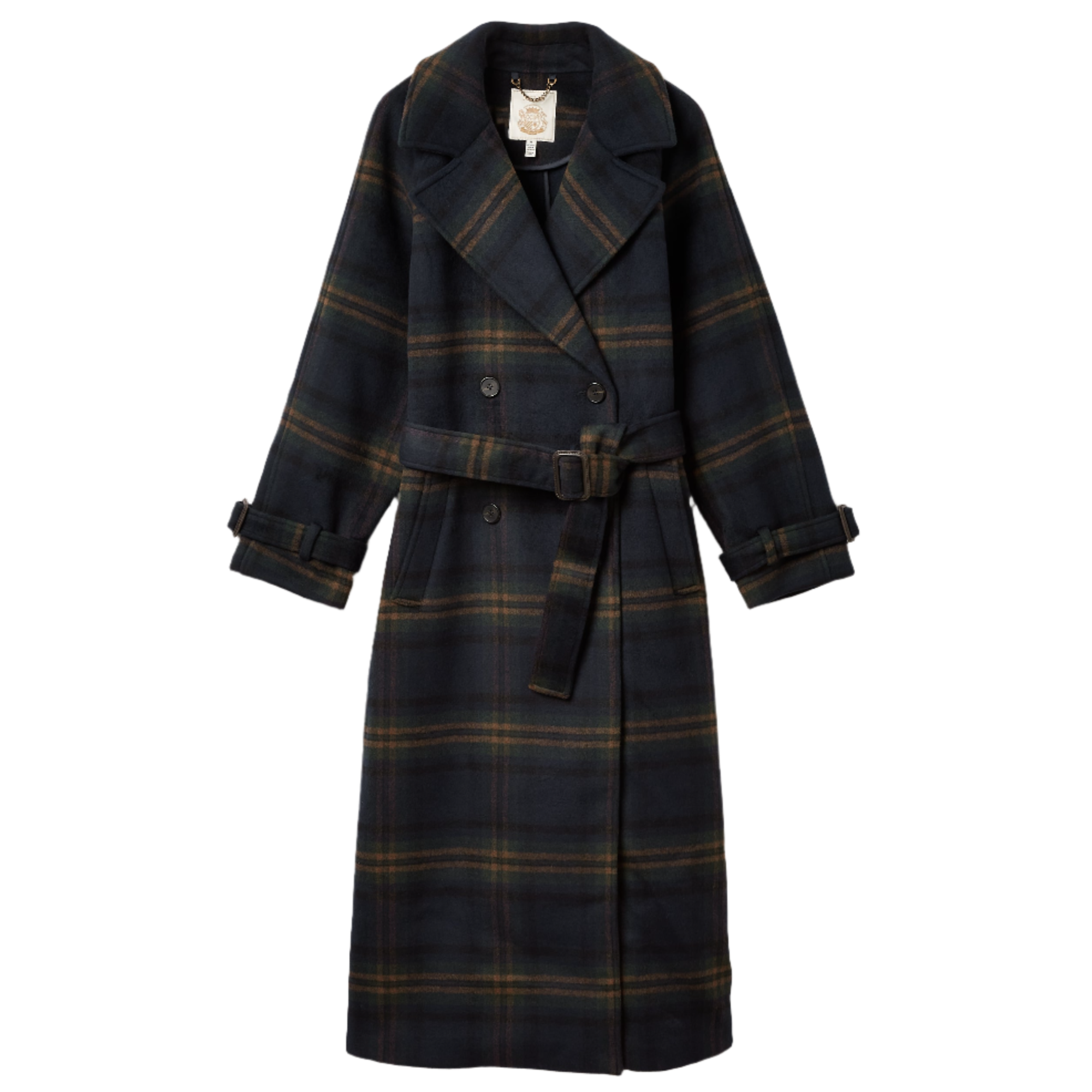 Product image 1 of 9 of Joules Women's Amberly Longline Wool Blend Coat - Navy