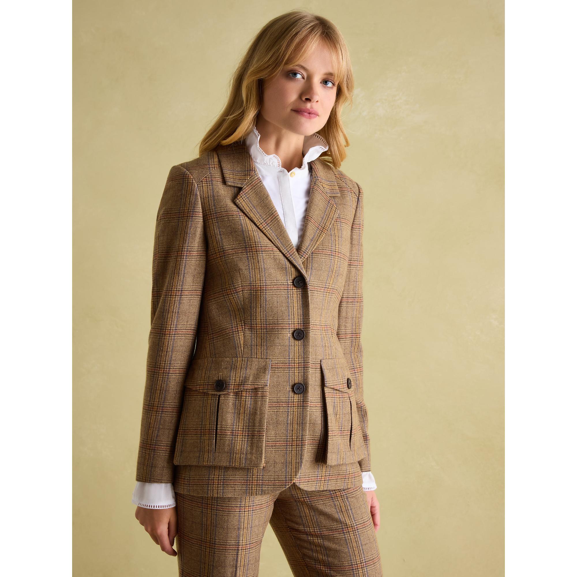 Product image 3 of 8 of Joules Women's Foxley Tweed Suit Blazer - Check