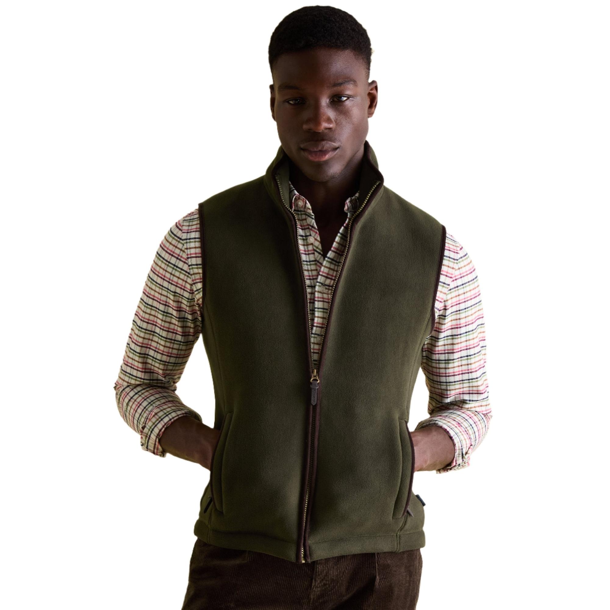 Product image 1 of 9 of Joules Men's Greenfield Full Zip Fleece Gilet - Green