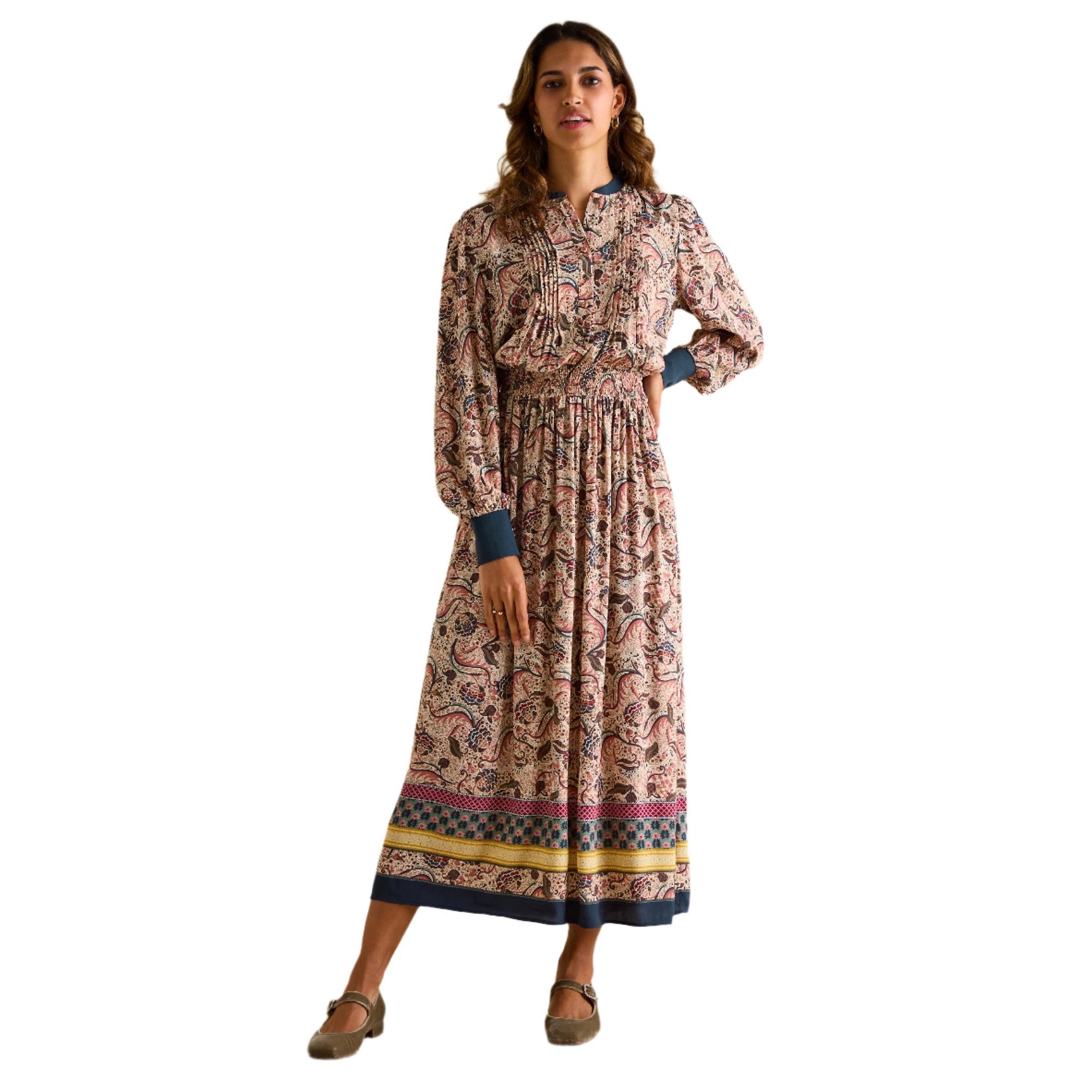 Product image 1 of 5 of Joules Women's Rosa Maxi Shirt Dress - Paisley Multi