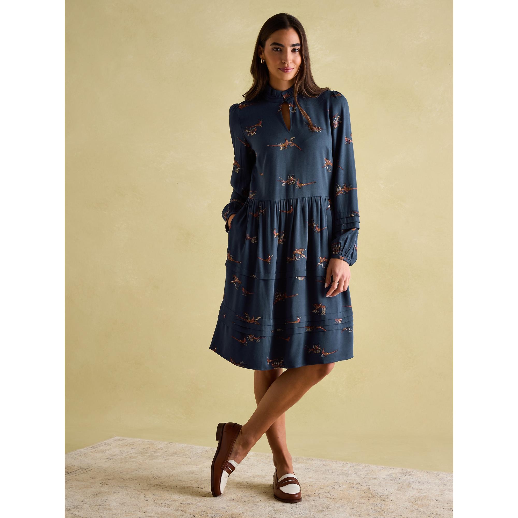 Product image 2 of 6 of Joules Women's Petunia Frill Neck Dress - Navy