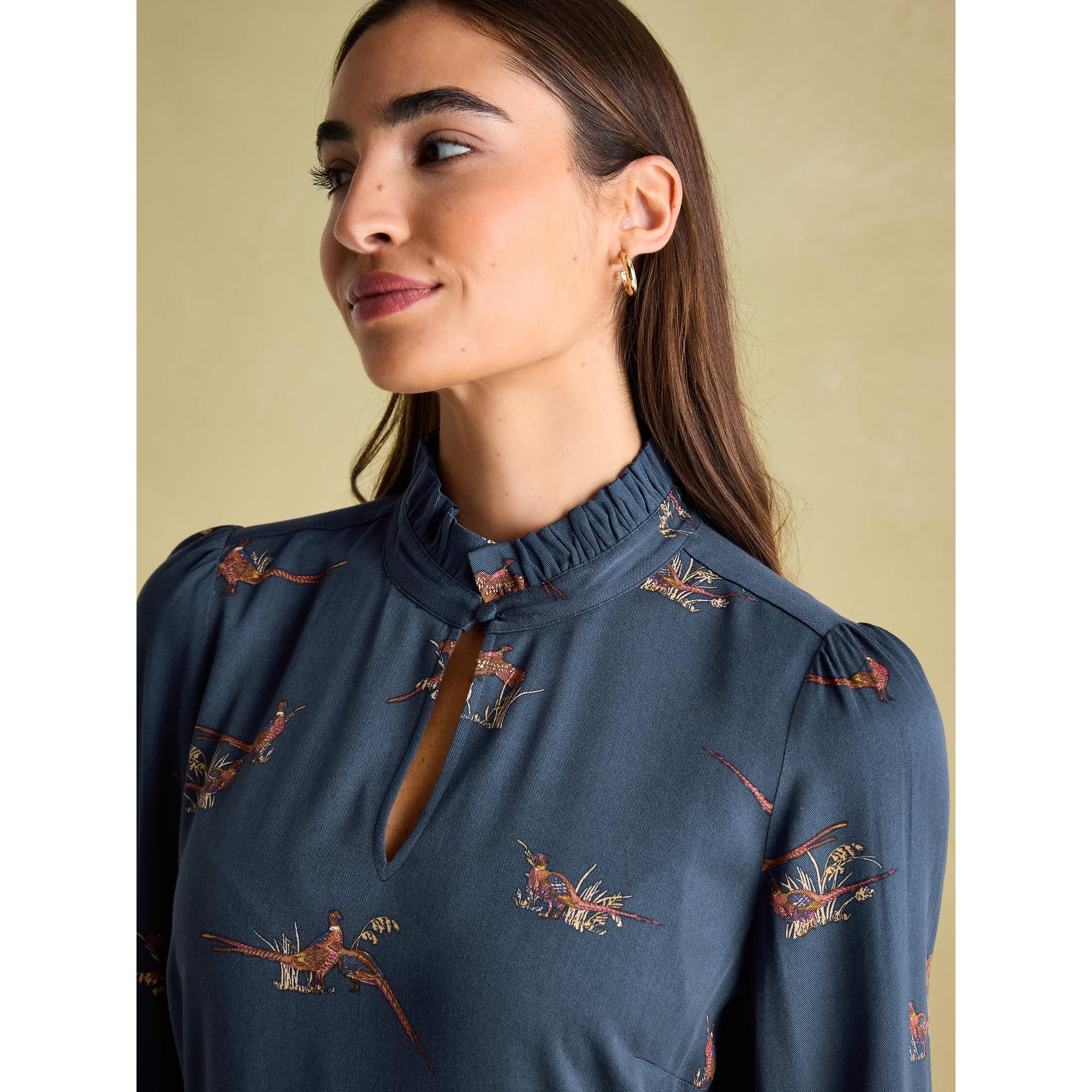 Product image 5 of 6 of Joules Women's Petunia Frill Neck Dress - Navy